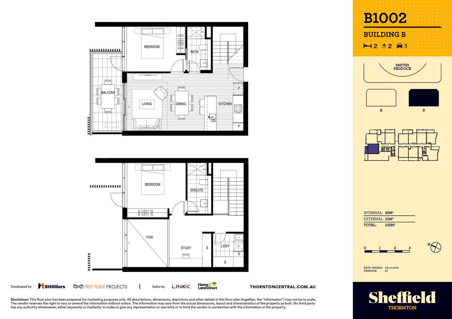 Floorplan of Homely apartment listing, 1001/10 Aviators Way, Penrith NSW 2750