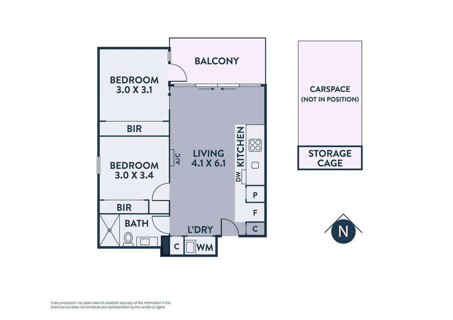 Floorplan of Homely apartment listing, 212/105 Dundas Street, Preston VIC 3072