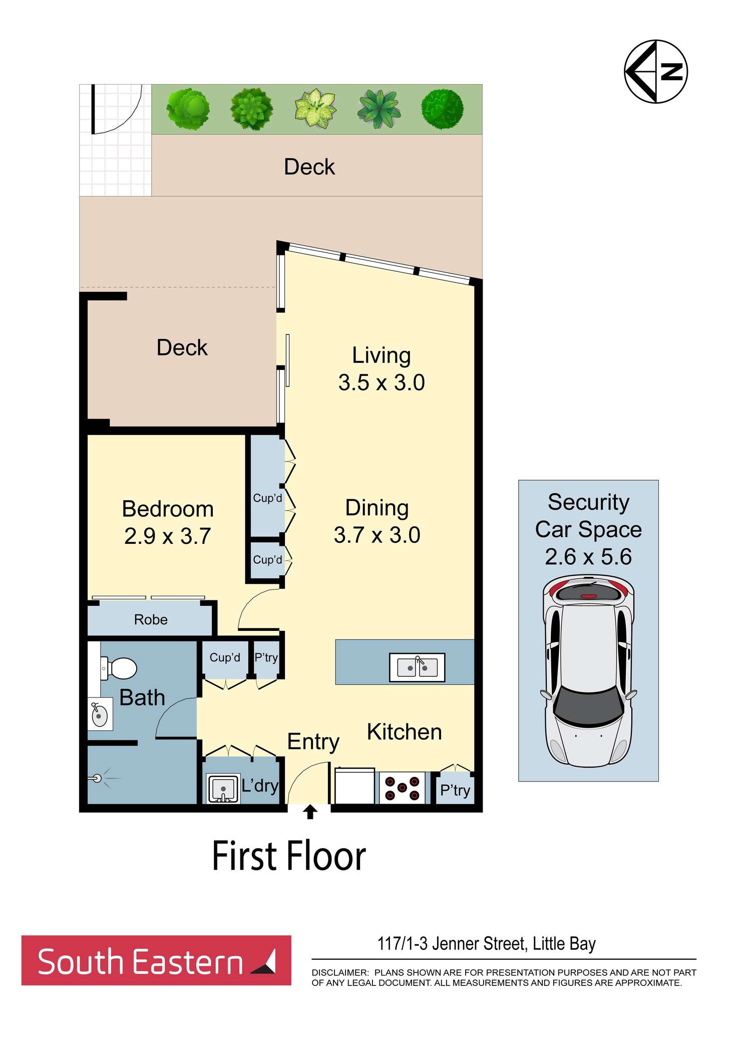 Floorplan of Homely unit listing, 117/1-3 Jenner Street, Little Bay NSW 2036