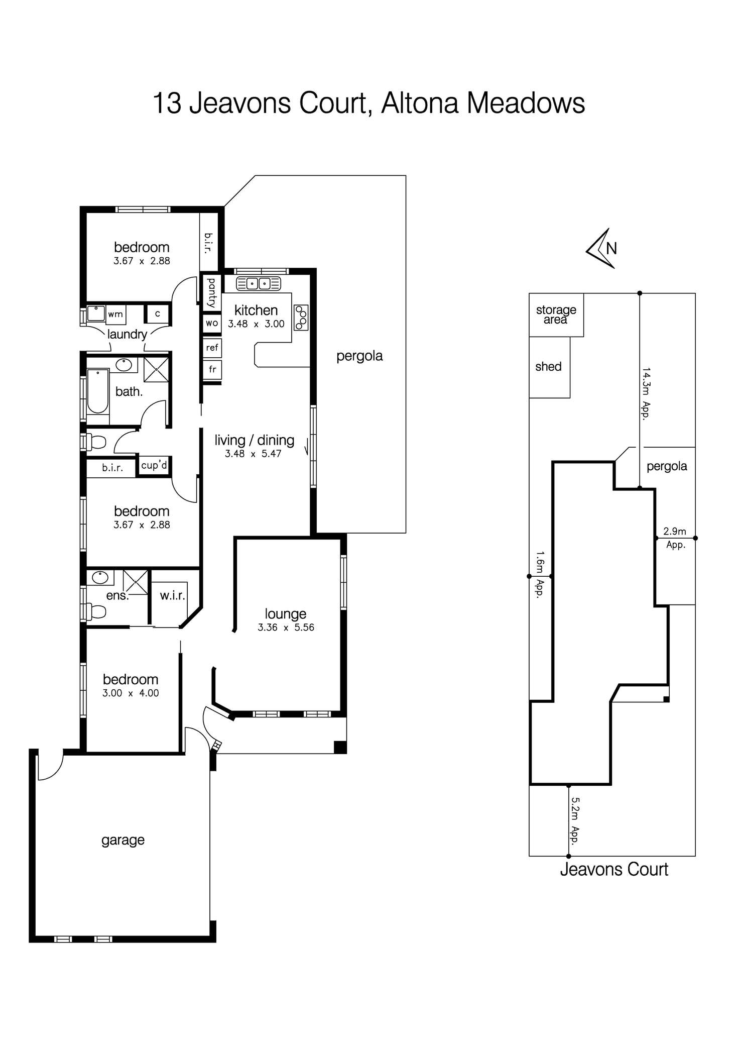 Floorplan of Homely house listing, 13 Jeavons Court, Altona Meadows VIC 3028