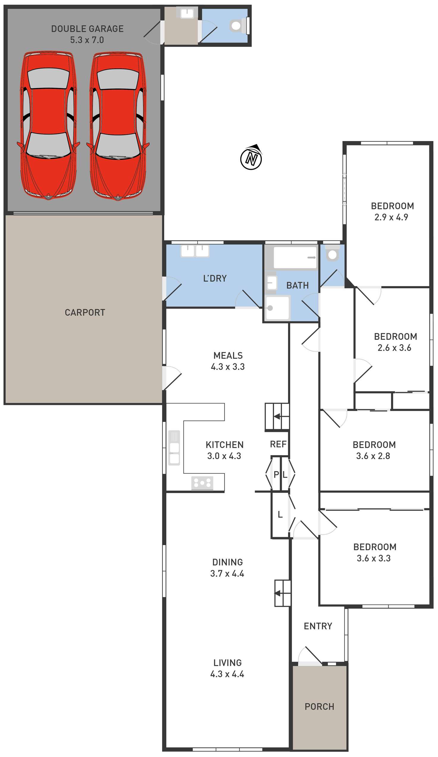 Floorplan of Homely house listing, 36 Herbert Avenue, Hoppers Crossing VIC 3029