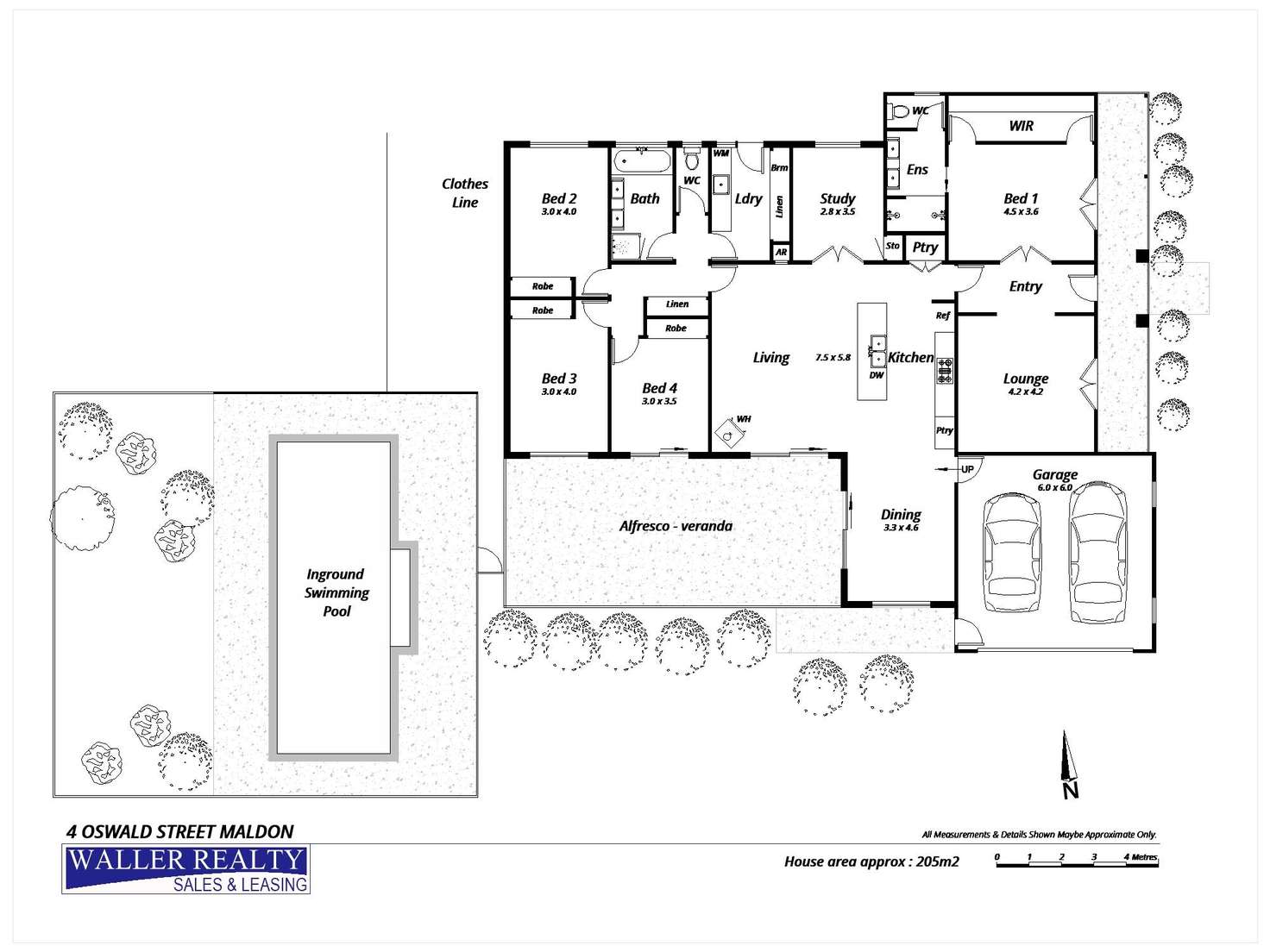 Floorplan of Homely house listing, 4 Oswald Street, Maldon VIC 3463