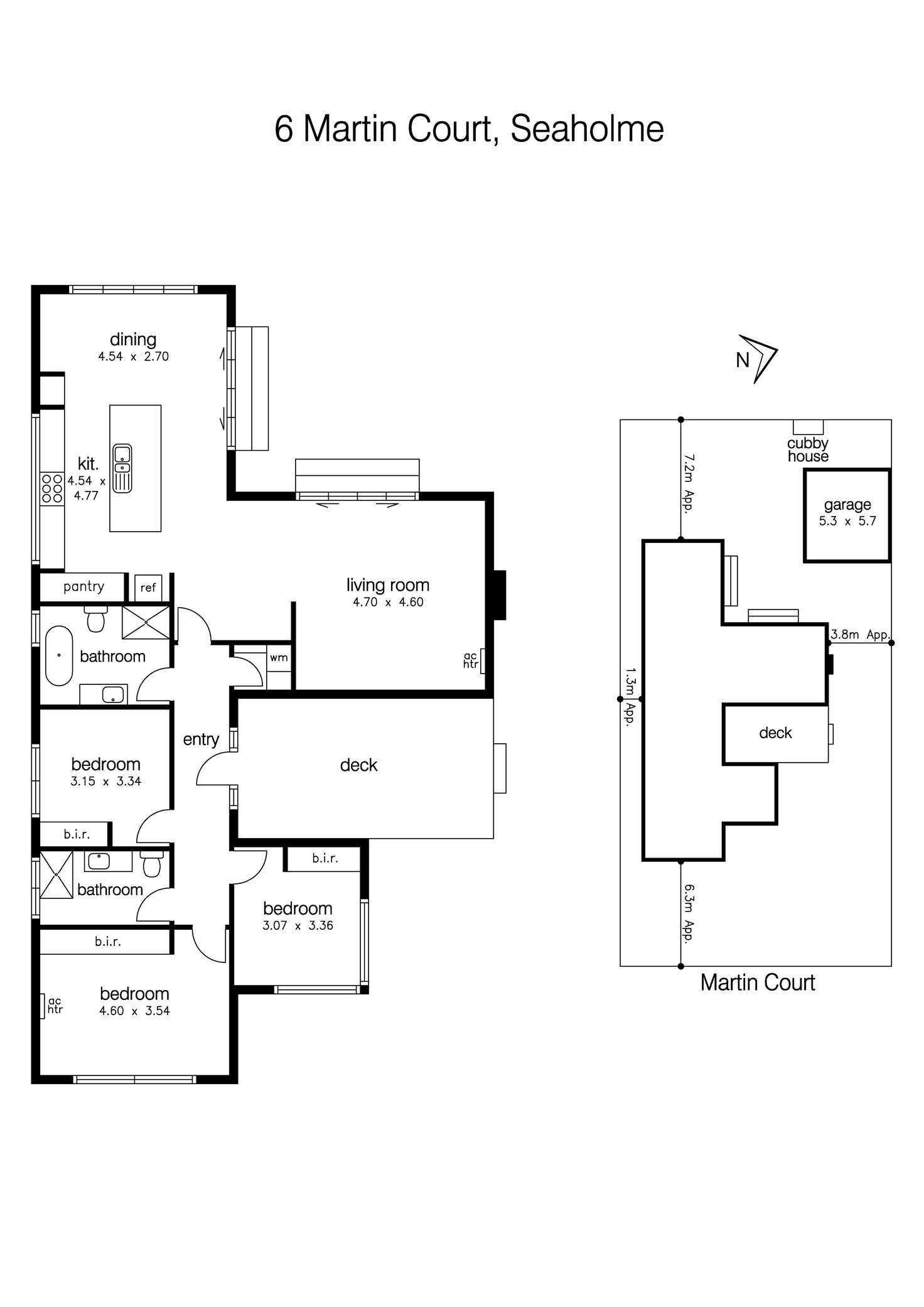 Floorplan of Homely house listing, 6 Martin Court, Seaholme VIC 3018