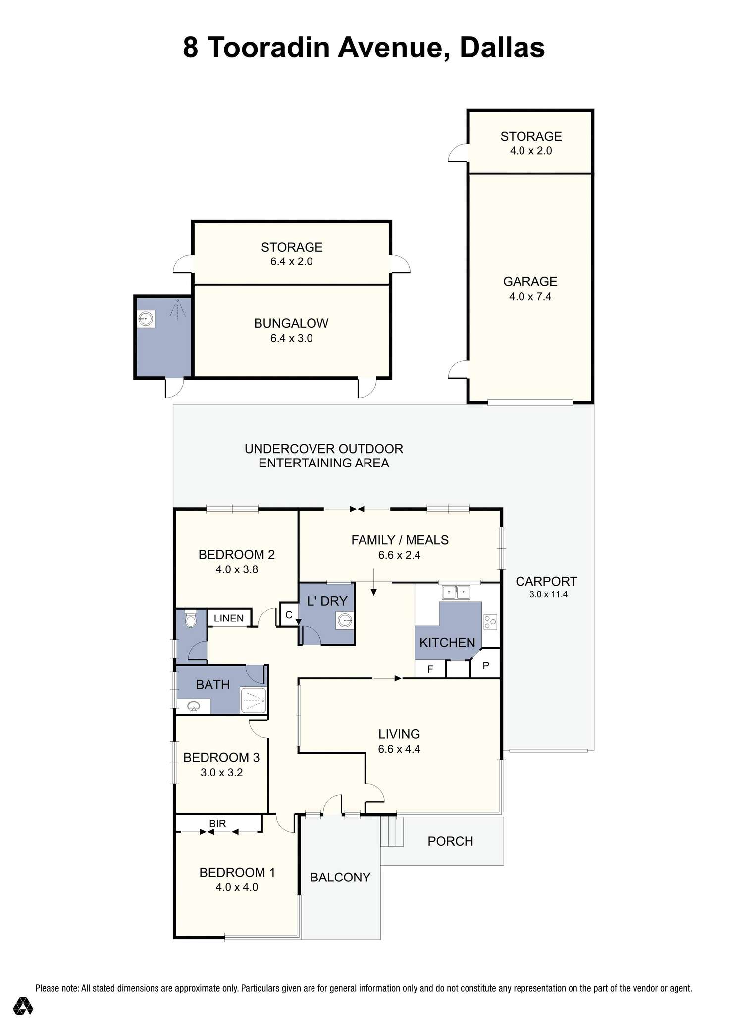 Floorplan of Homely house listing, 8 Tooradin Avenue, Dallas VIC 3047