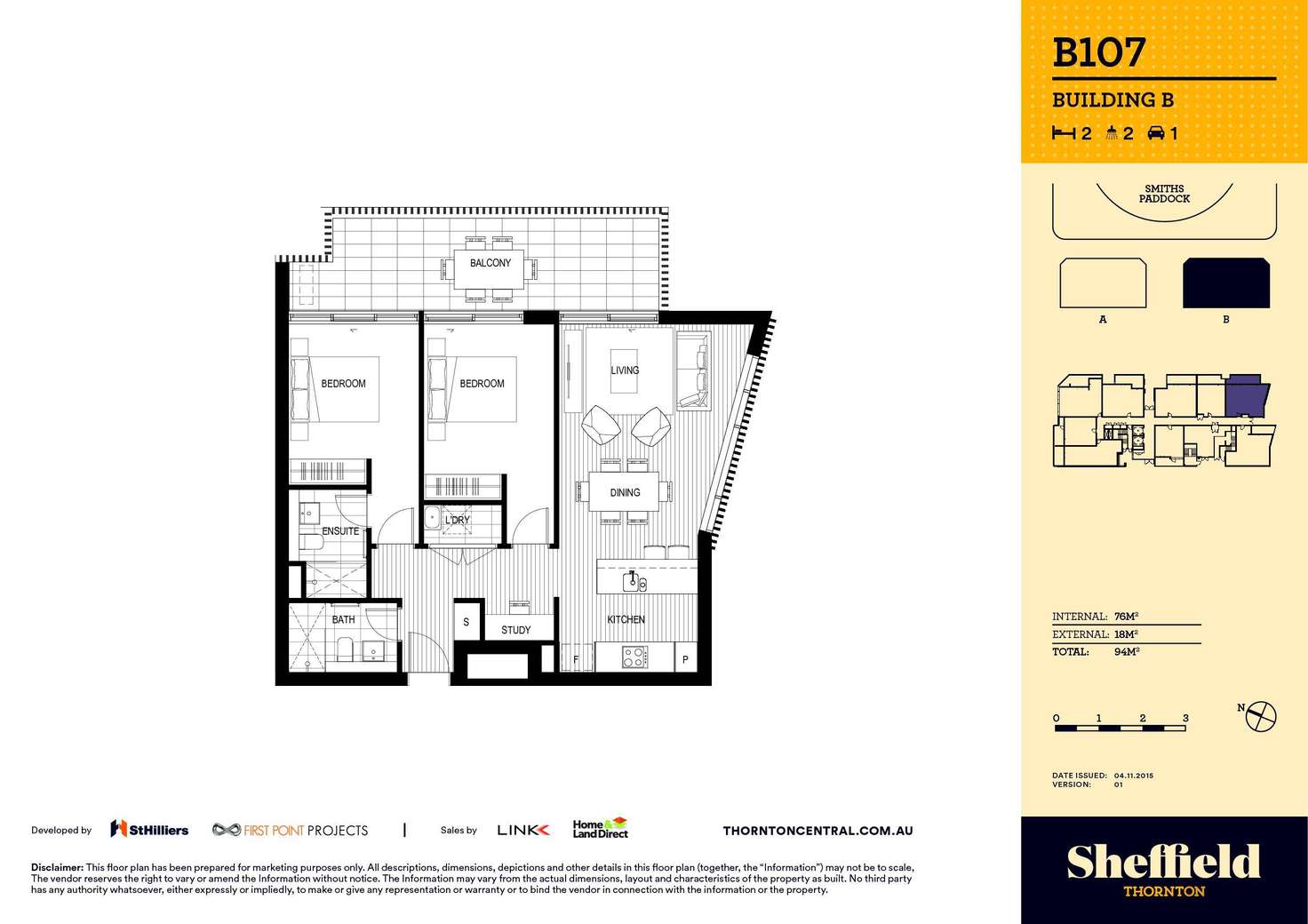 Floorplan of Homely apartment listing, 107/10 Aviators Way, Penrith NSW 2750