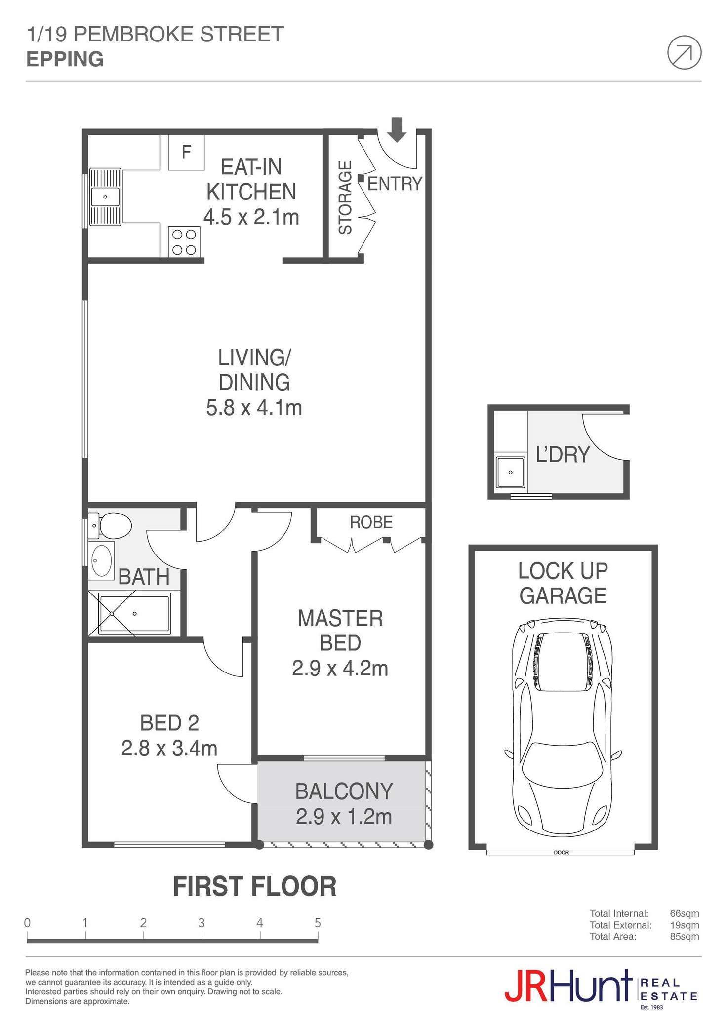 Floorplan of Homely apartment listing, 1/19 Pembroke Street, Epping NSW 2121