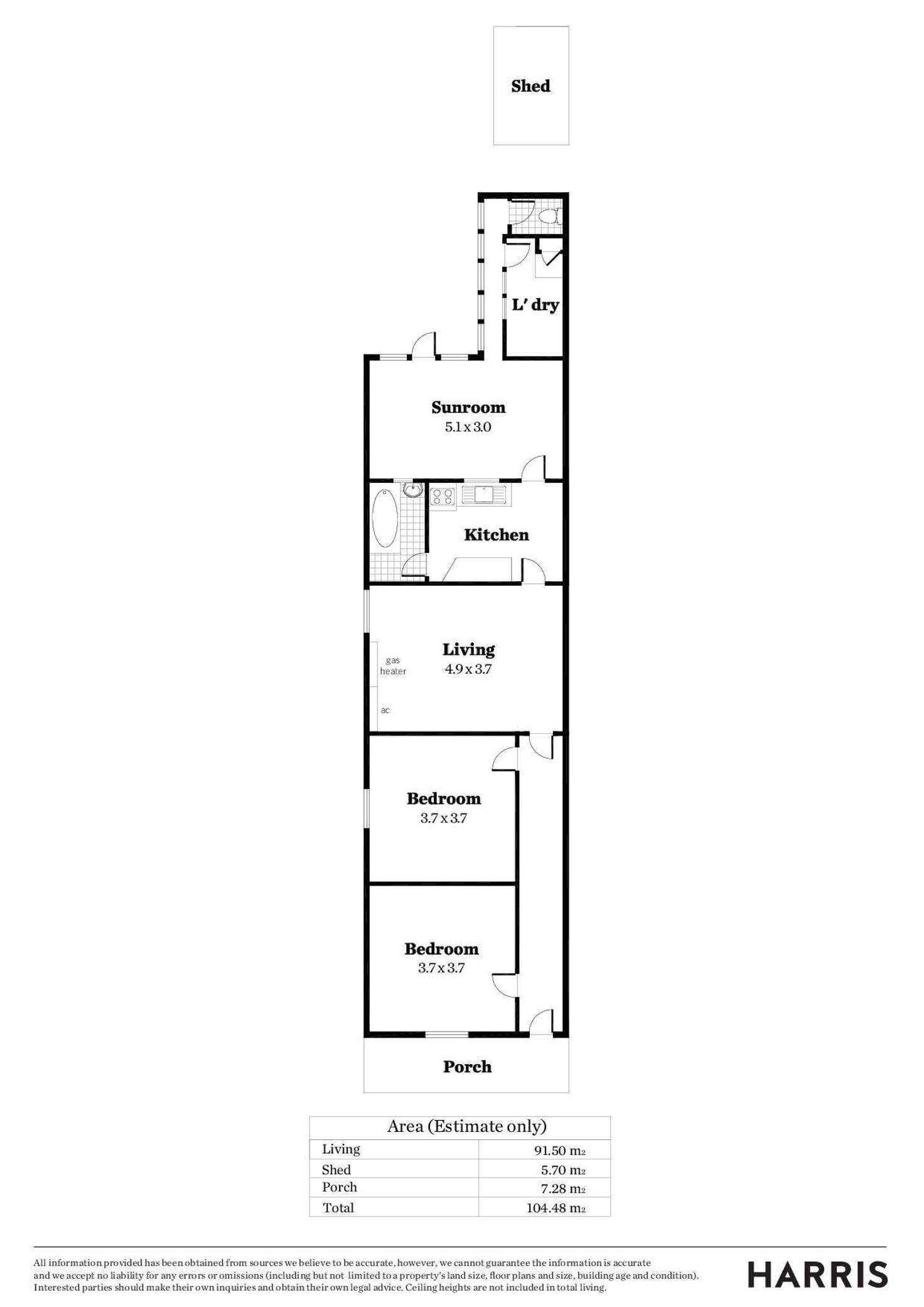 Floorplan of Homely semiDetached listing, 28 Kate Court, Adelaide SA 5000