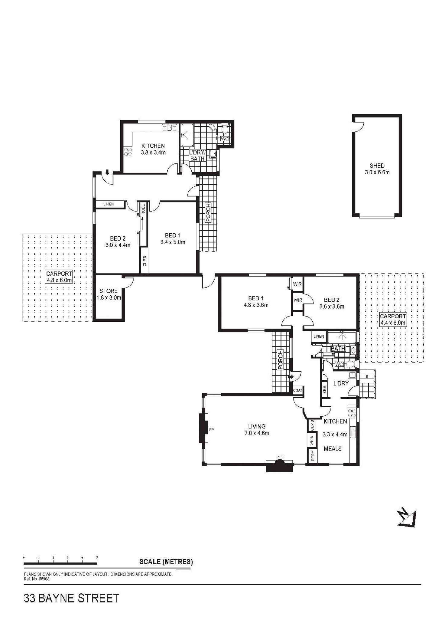 Floorplan of Homely house listing, 33 Bayne Street, North Bendigo VIC 3550