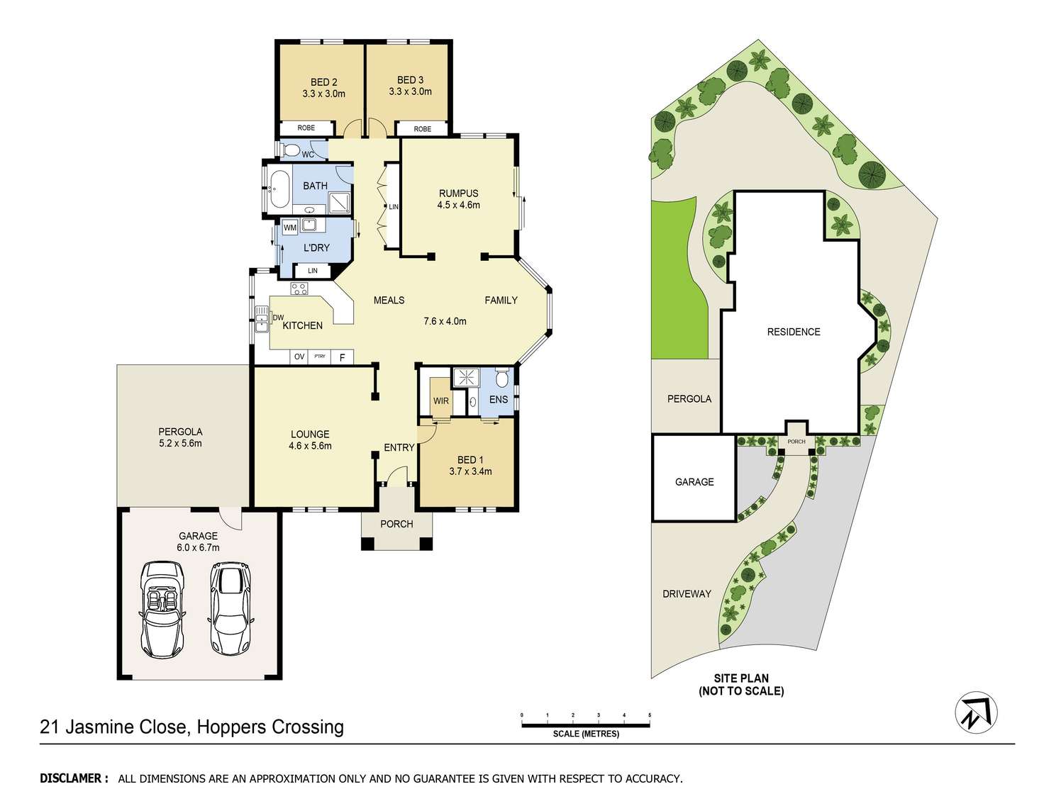 Floorplan of Homely house listing, 21 Jasmine Close, Hoppers Crossing VIC 3029