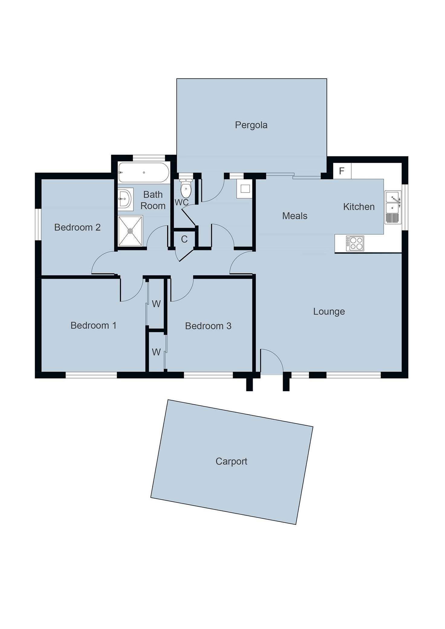 Floorplan of Homely house listing, 7 Thomas Street, Dunolly VIC 3472