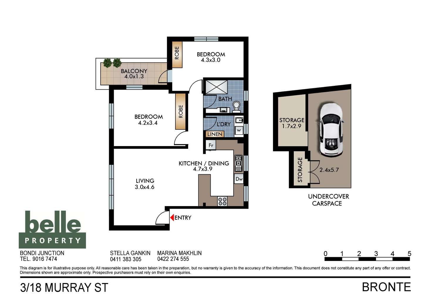 Floorplan of Homely apartment listing, 3/18 Murray Street, Bronte NSW 2024