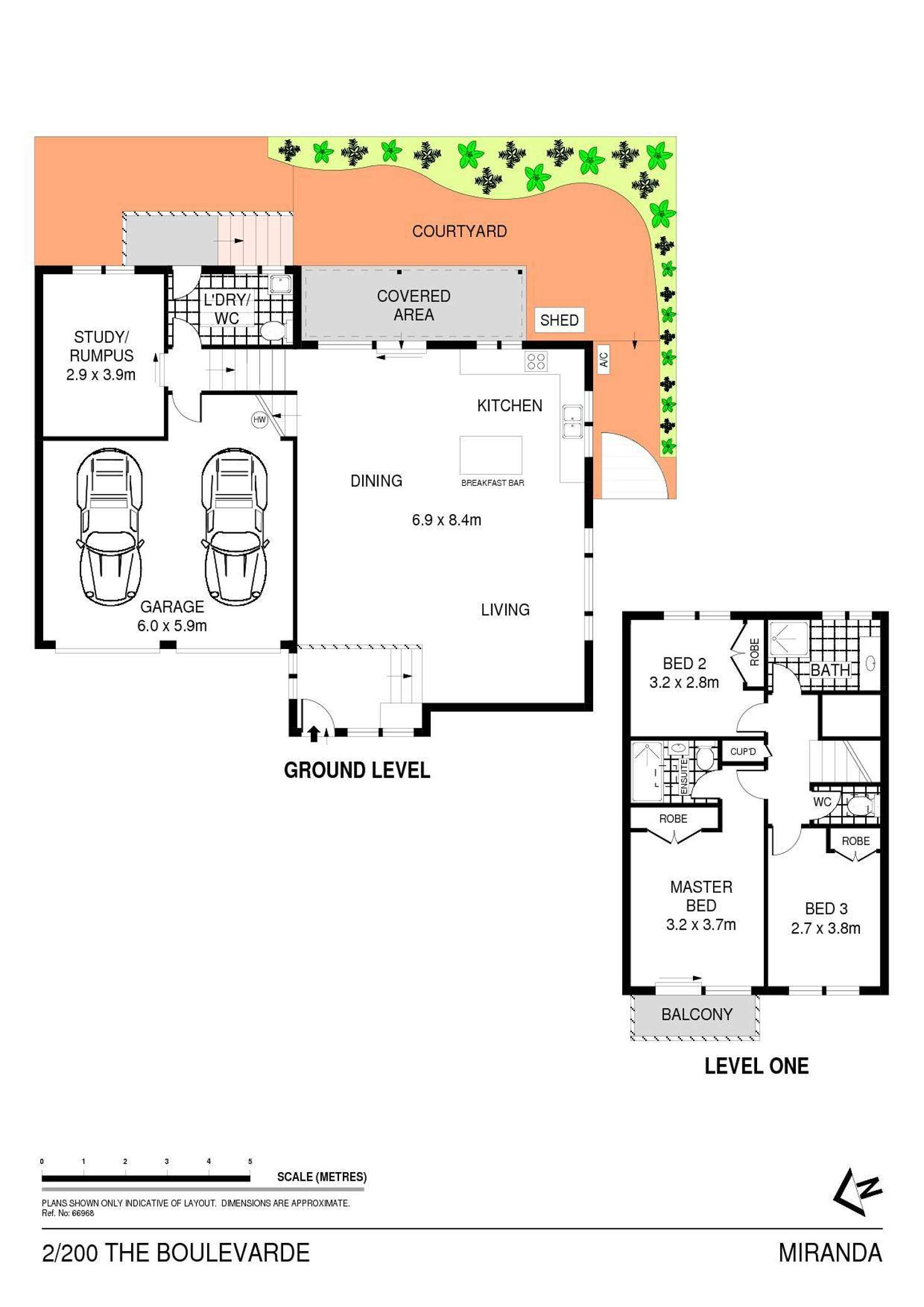 Floorplan of Homely townhouse listing, 2/200 The Boulevarde, Miranda NSW 2228