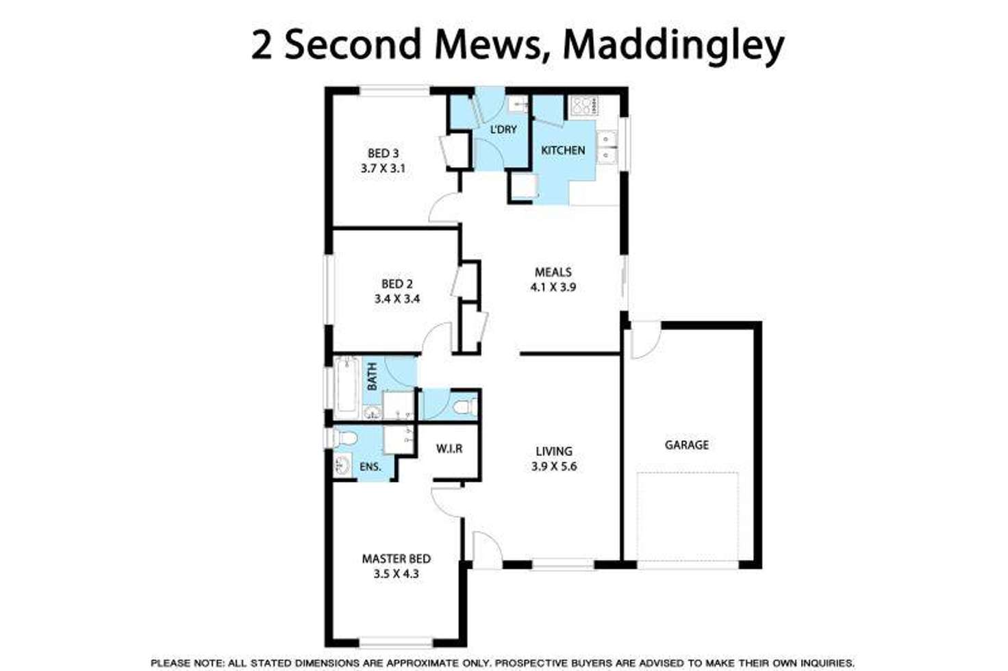 Floorplan of Homely house listing, 2 Second Mews, Bacchus Marsh VIC 3340