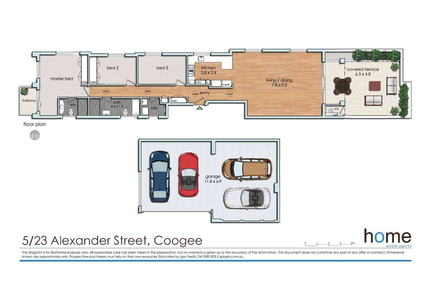Floorplan of Homely apartment listing, 5/23 Alexander Street, Coogee NSW 2034