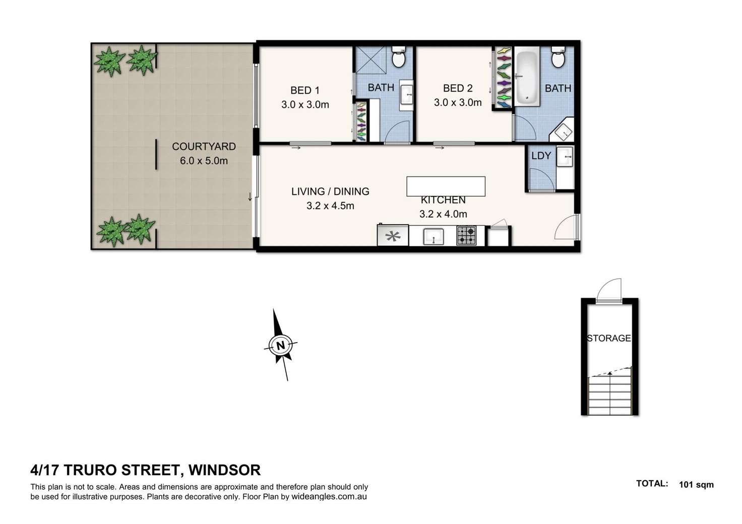 Floorplan of Homely apartment listing, 4/17 Truro Street, Windsor QLD 4030