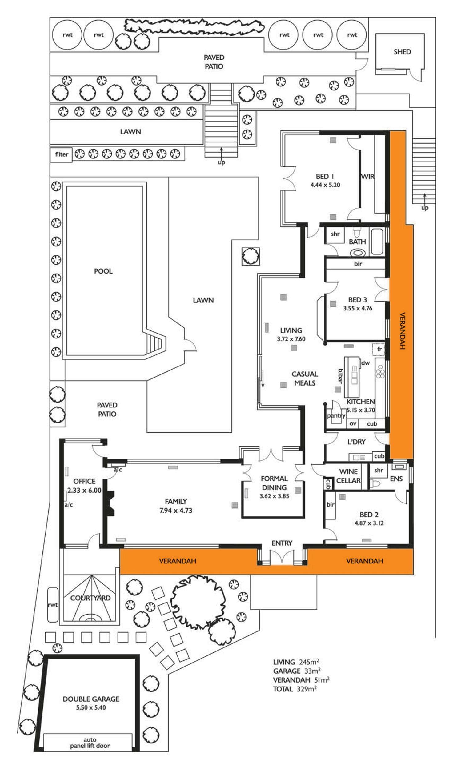Floorplan of Homely house listing, 22 Sunnyside Road, Beaumont SA 5066