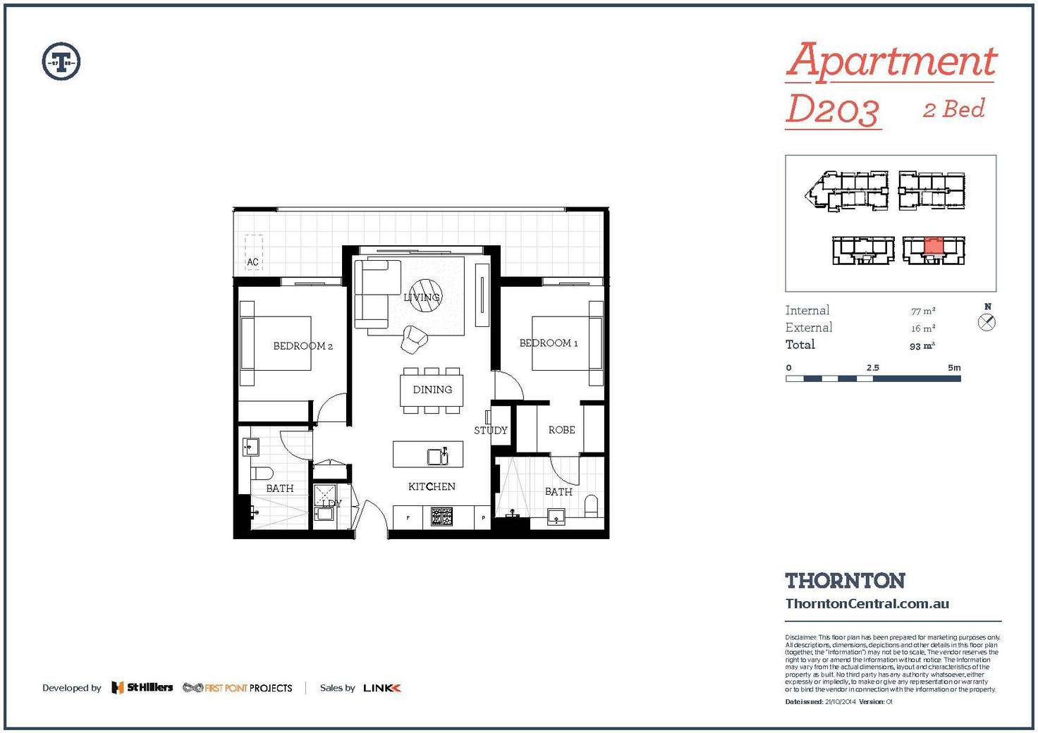Floorplan of Homely apartment listing, 203/101D Lord Sheffield Circuit, Penrith NSW 2750