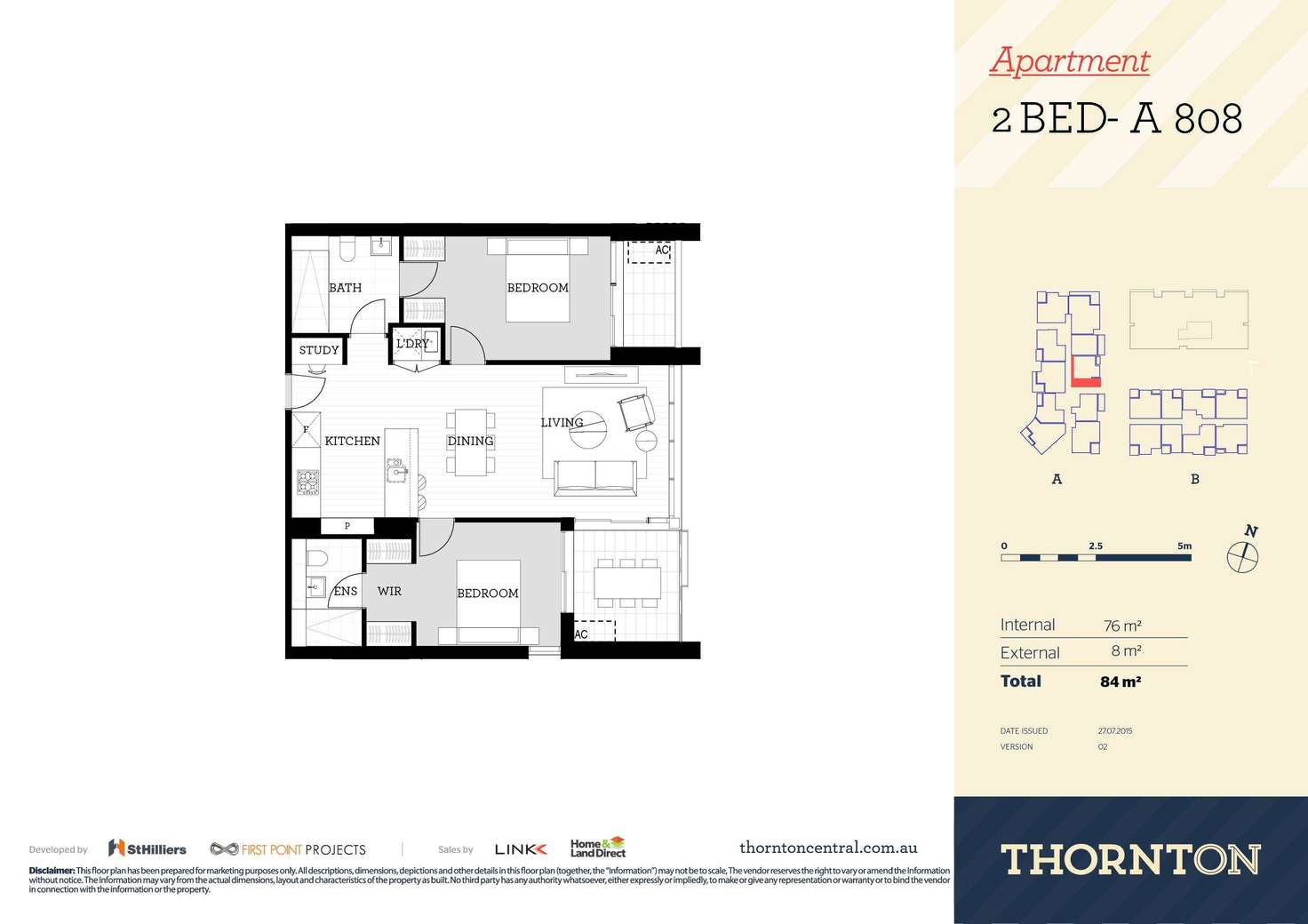 Floorplan of Homely apartment listing, 808/81A Lord Sheffield Circuit, Penrith NSW 2750