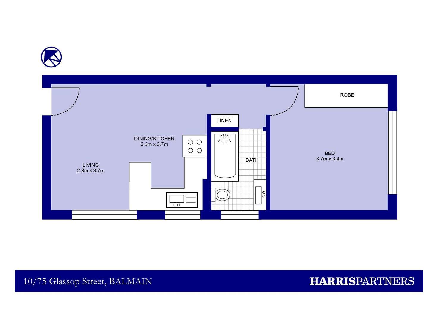 Floorplan of Homely unit listing, 10/75 Glassop Street, Balmain NSW 2041