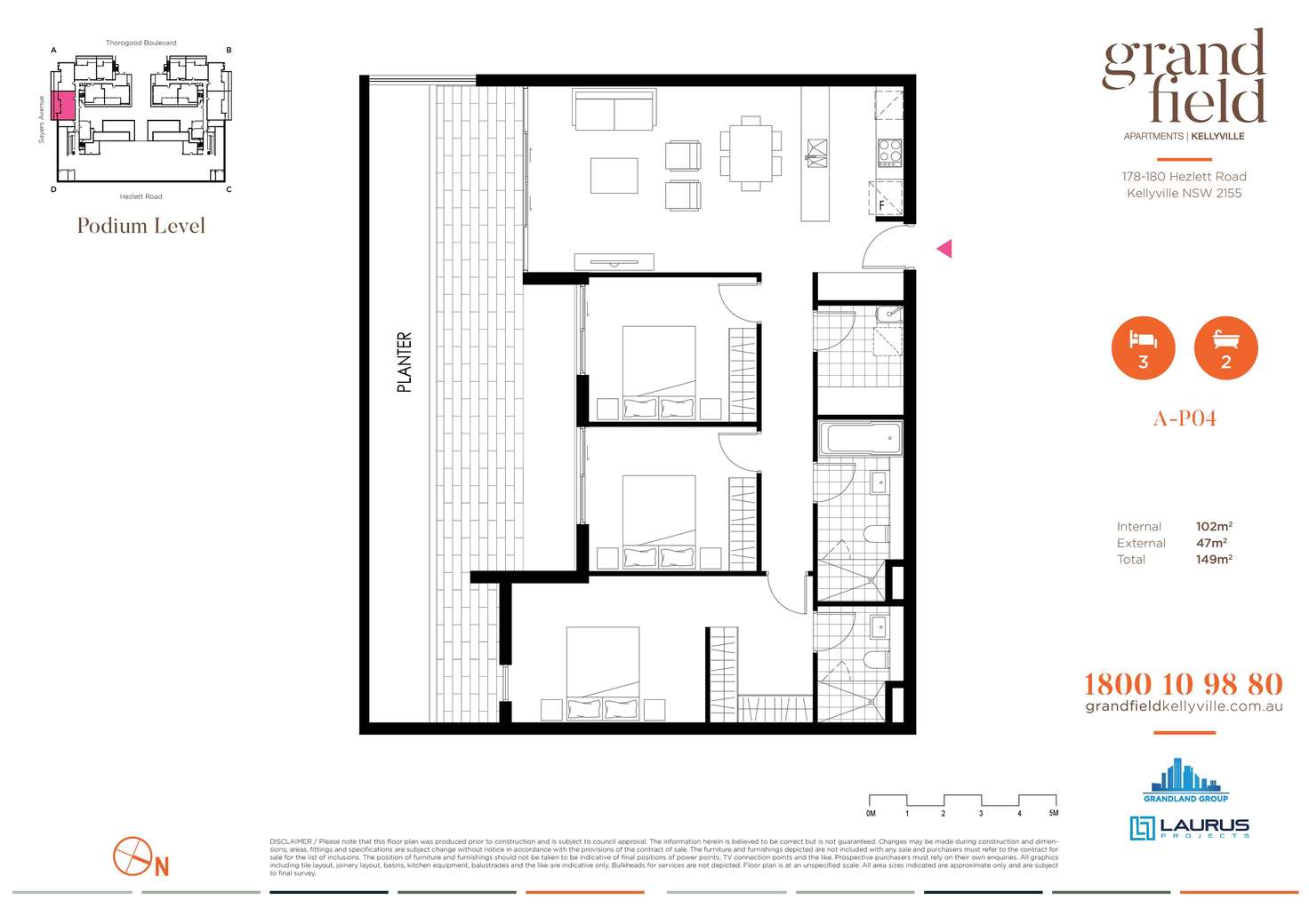 Floorplan of Homely apartment listing, G.01/178-180 Hezlett Road, North Kellyville NSW 2155