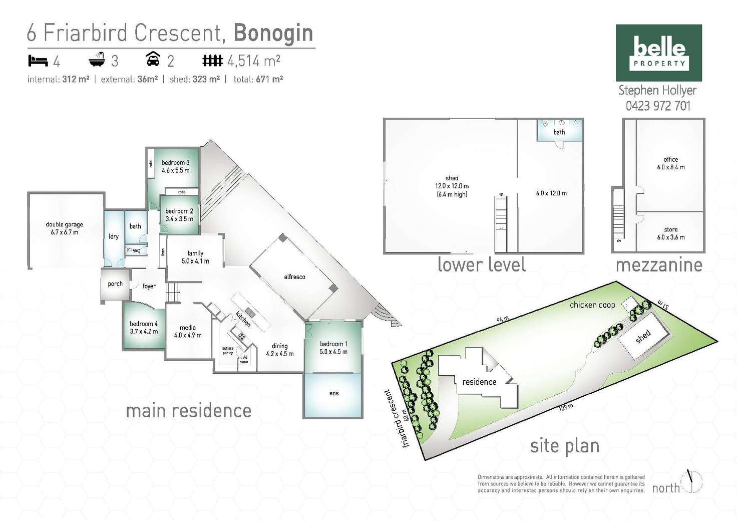 Floorplan of Homely house listing, 6 Friarbird Crescent, Bonogin QLD 4213