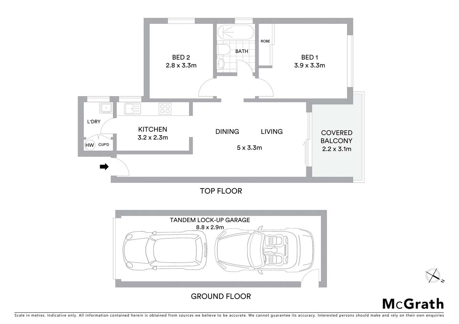 Floorplan of Homely unit listing, 8/63 Wolseley Street, Bexley NSW 2207