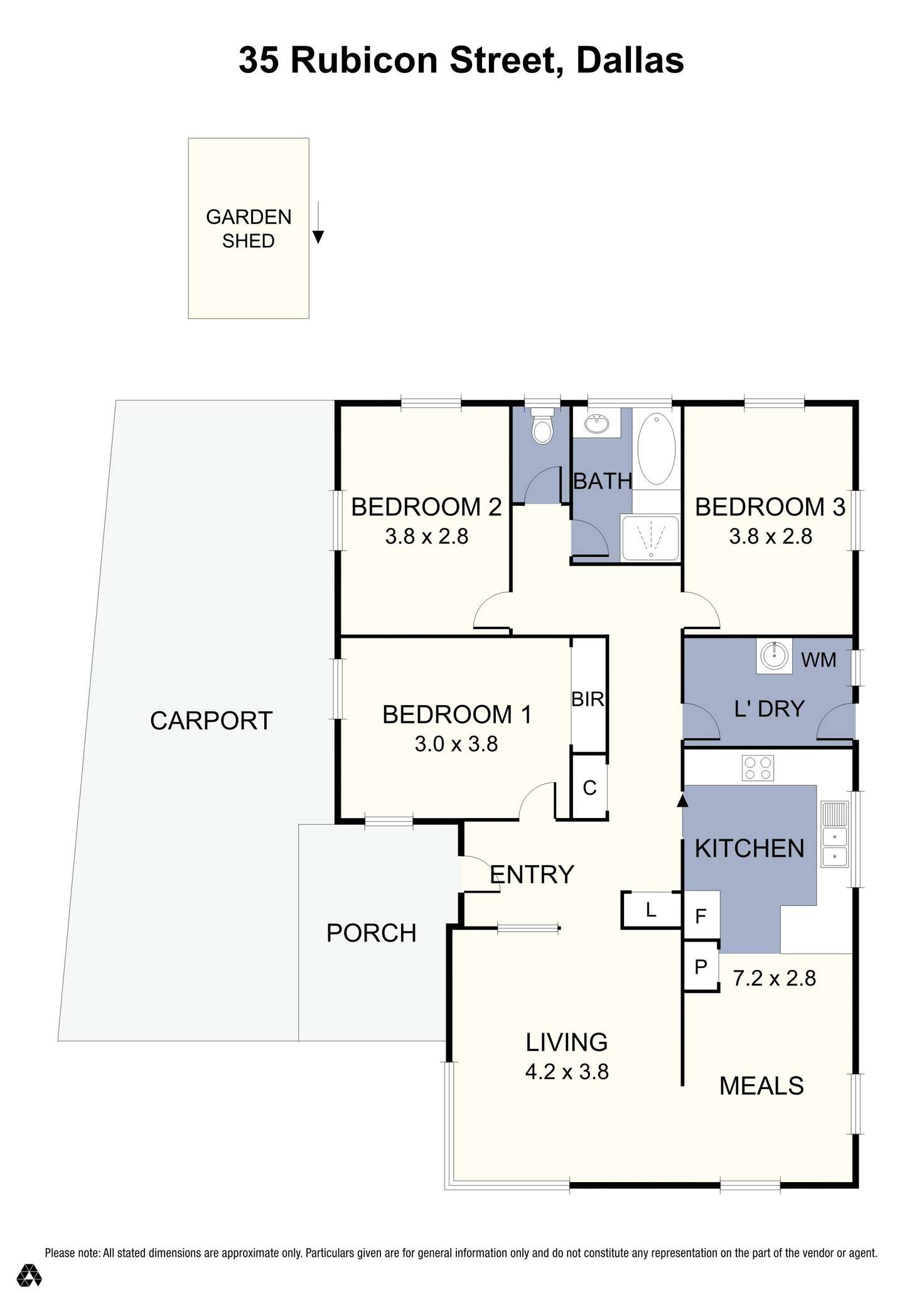 Floorplan of Homely house listing, 35 Rubicon Street, Dallas VIC 3047