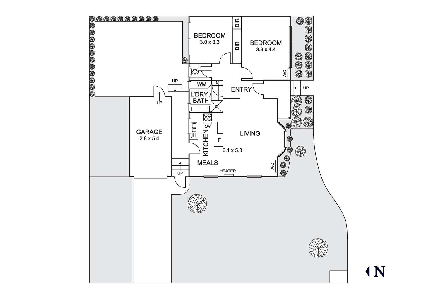 Floorplan of Homely unit listing, 1/3-5 Wreford Road, Blackburn South VIC 3130