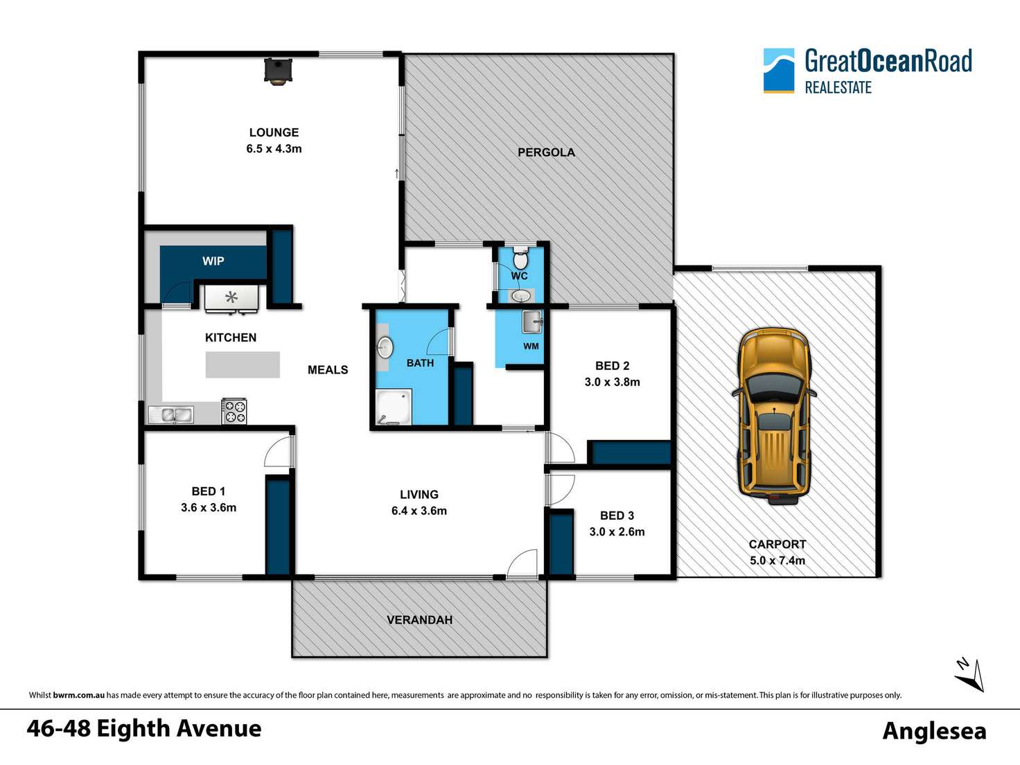 Floorplan of Homely house listing, 46-48 Eighth Avenue, Anglesea VIC 3230