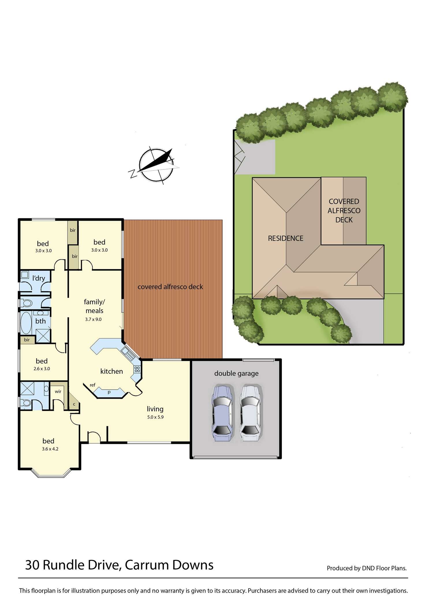 Floorplan of Homely house listing, 30 Rundle Drive, Carrum Downs VIC 3201