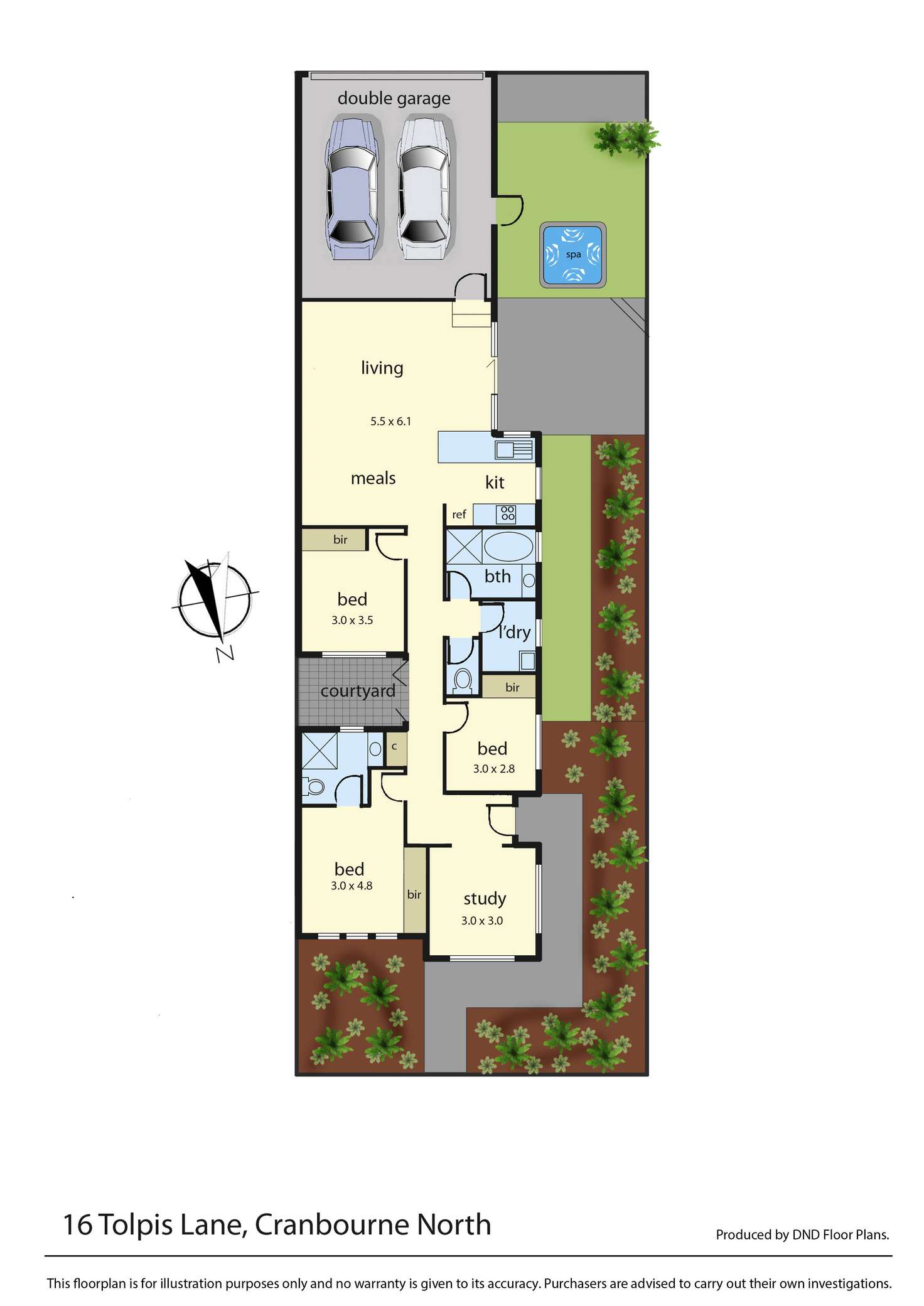Floorplan of Homely house listing, 16 Tolpis Lane, Cranbourne North VIC 3977