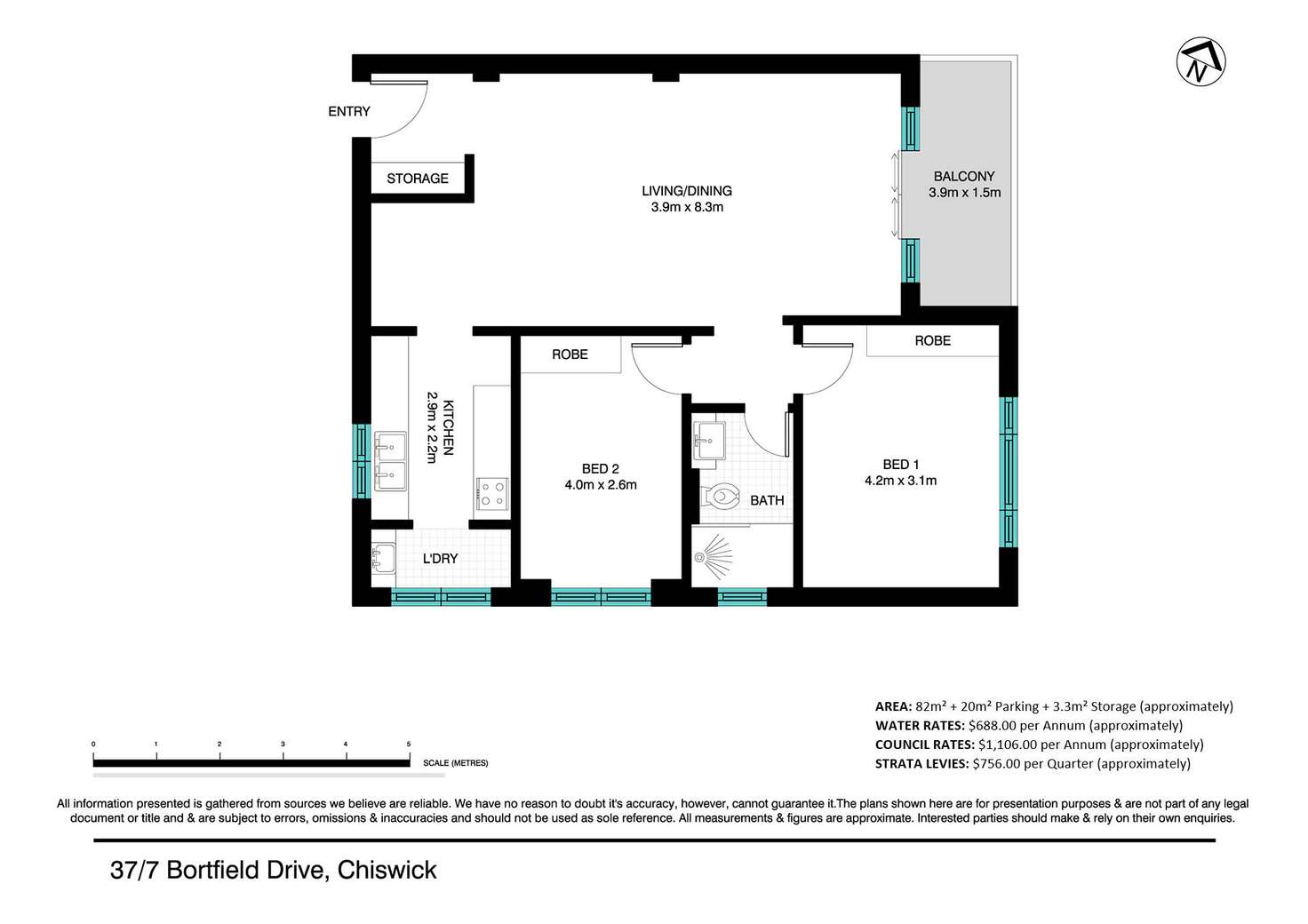 Floorplan of Homely apartment listing, 37/7 Bortfield Drive, Chiswick NSW 2046