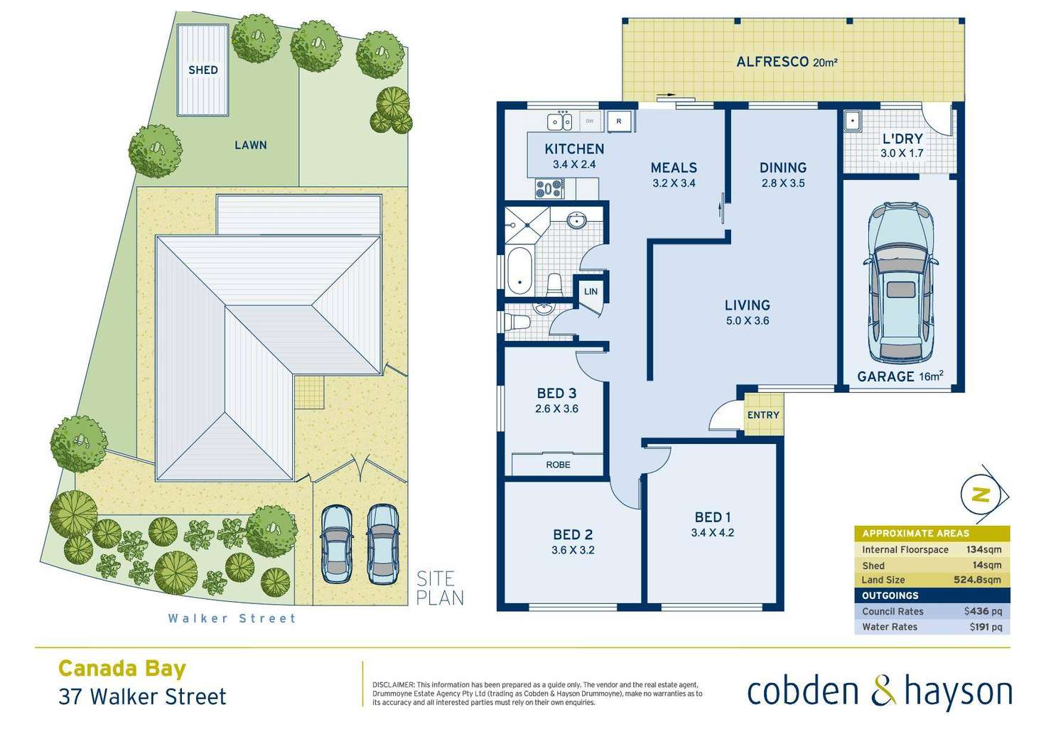 Floorplan of Homely house listing, 37 Walker Street, Canada Bay NSW 2046