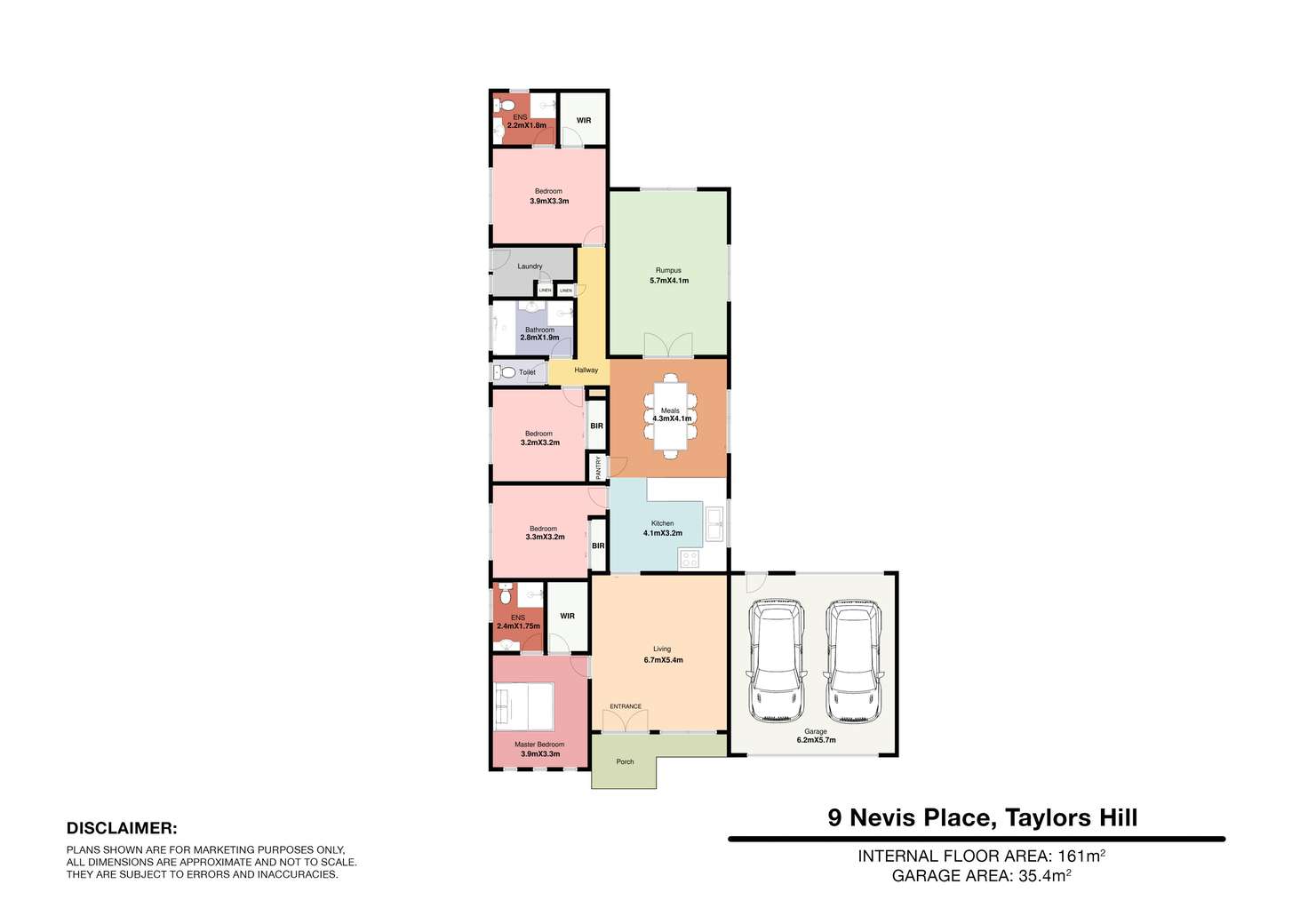 Floorplan of Homely house listing, 9 Nevis Place, Taylors Hill VIC 3037