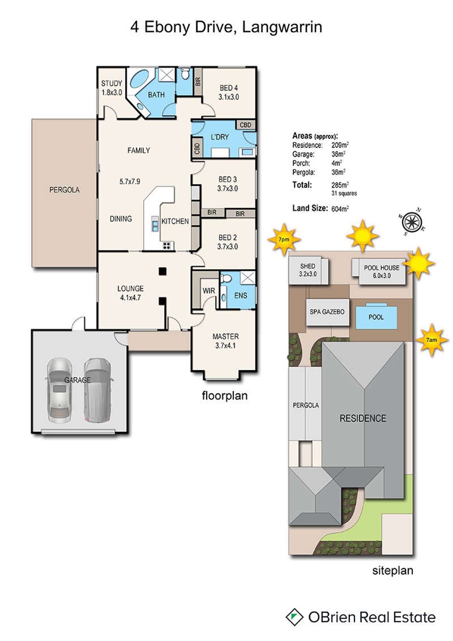 Floorplan of Homely house listing, 4 Ebony Drive, Langwarrin VIC 3910