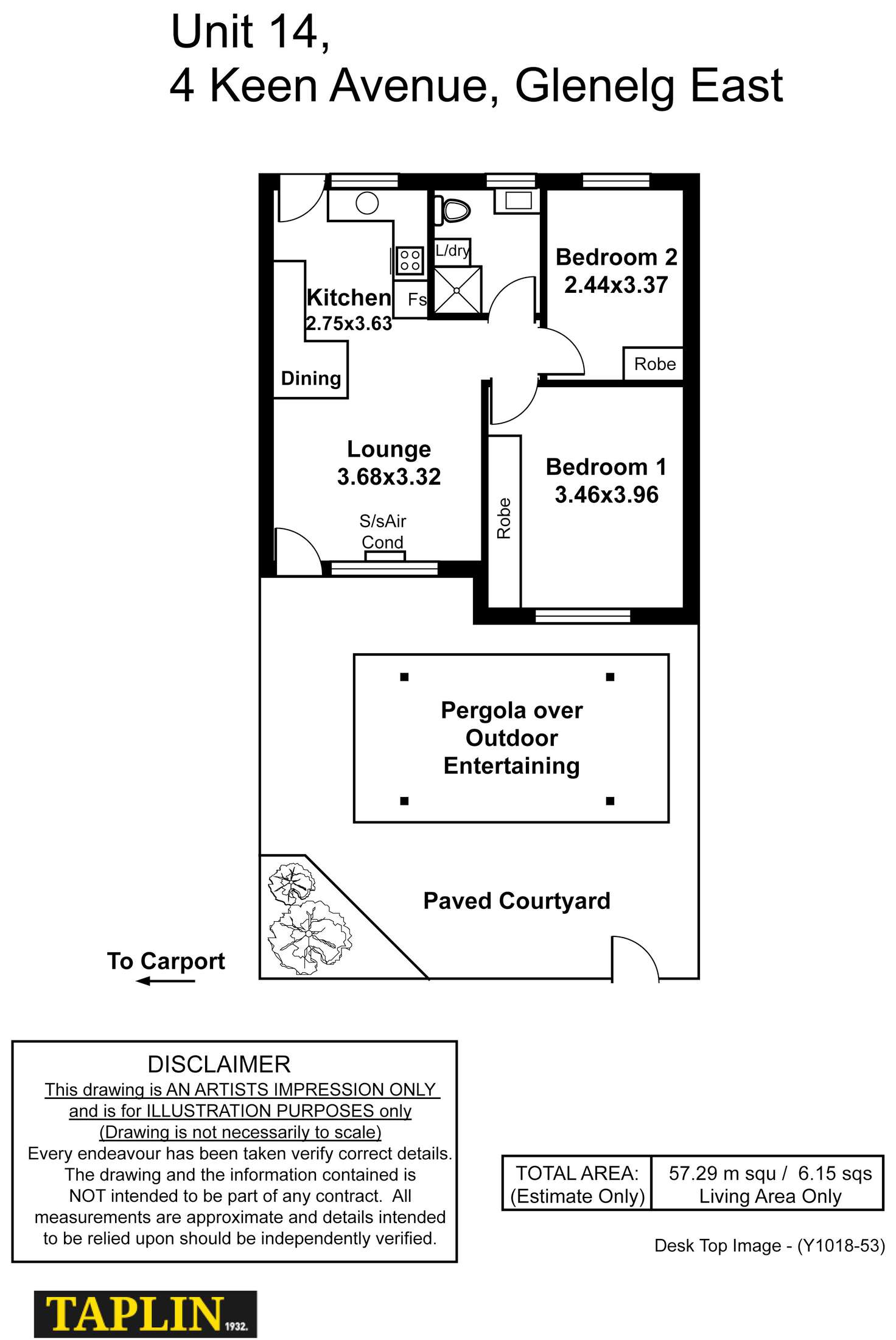 Floorplan of Homely unit listing, 14/4 Keen Avenue, Glenelg East SA 5045