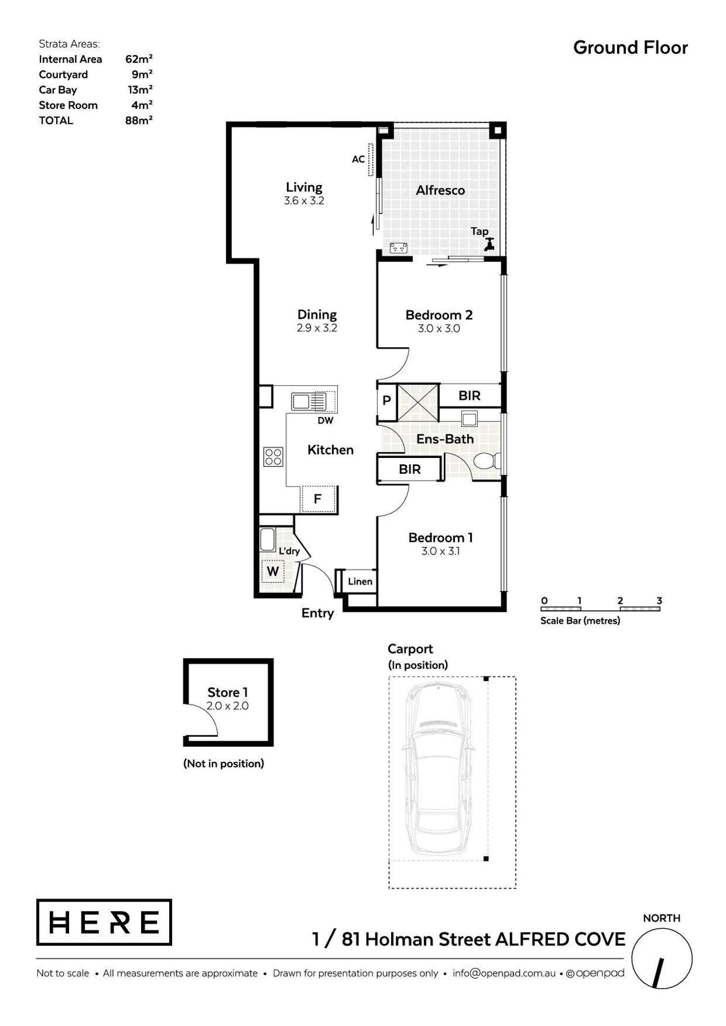 Floorplan of Homely apartment listing, 1/81 Holman Street, Alfred Cove WA 6154