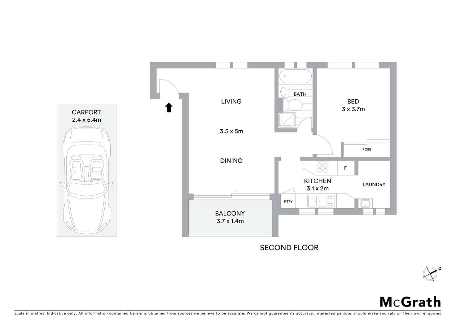 Floorplan of Homely apartment listing, 9/5-7 Willison Road, Carlton NSW 2218