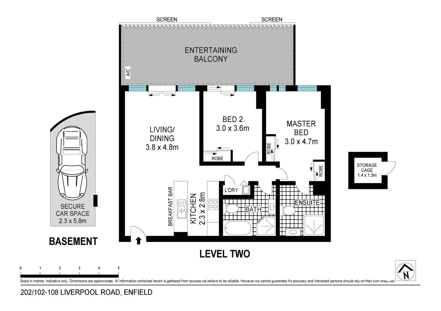 Floorplan of Homely apartment listing, 202/102-108 Liverpool Road, Enfield NSW 2136