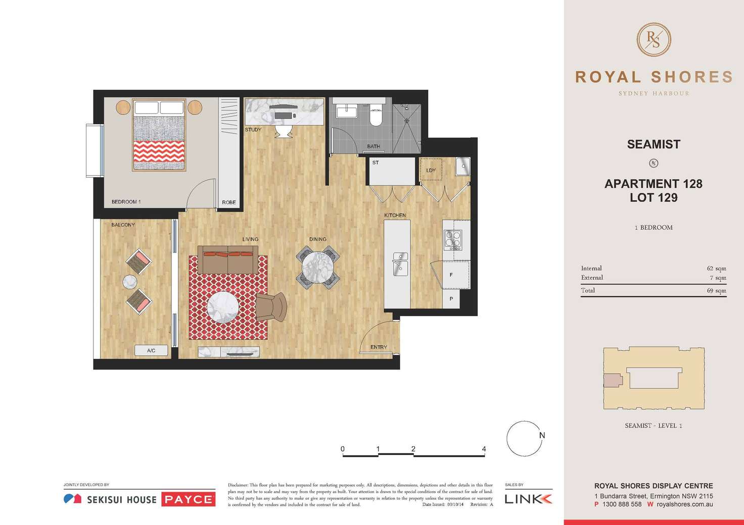 Floorplan of Homely apartment listing, 128/68 River Road, Ermington NSW 2115