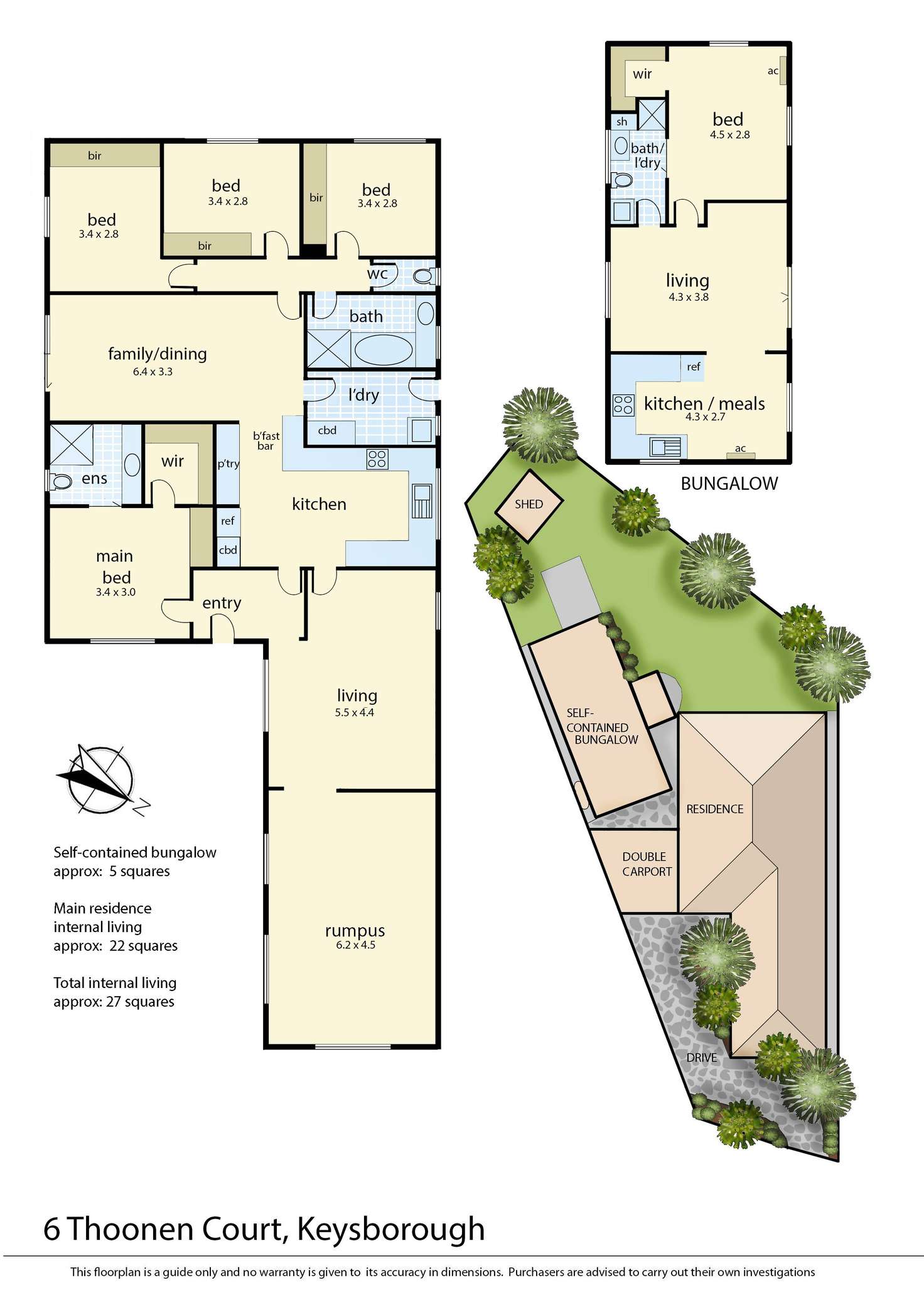 Floorplan of Homely house listing, 6 Thoonen Court, Keysborough VIC 3173