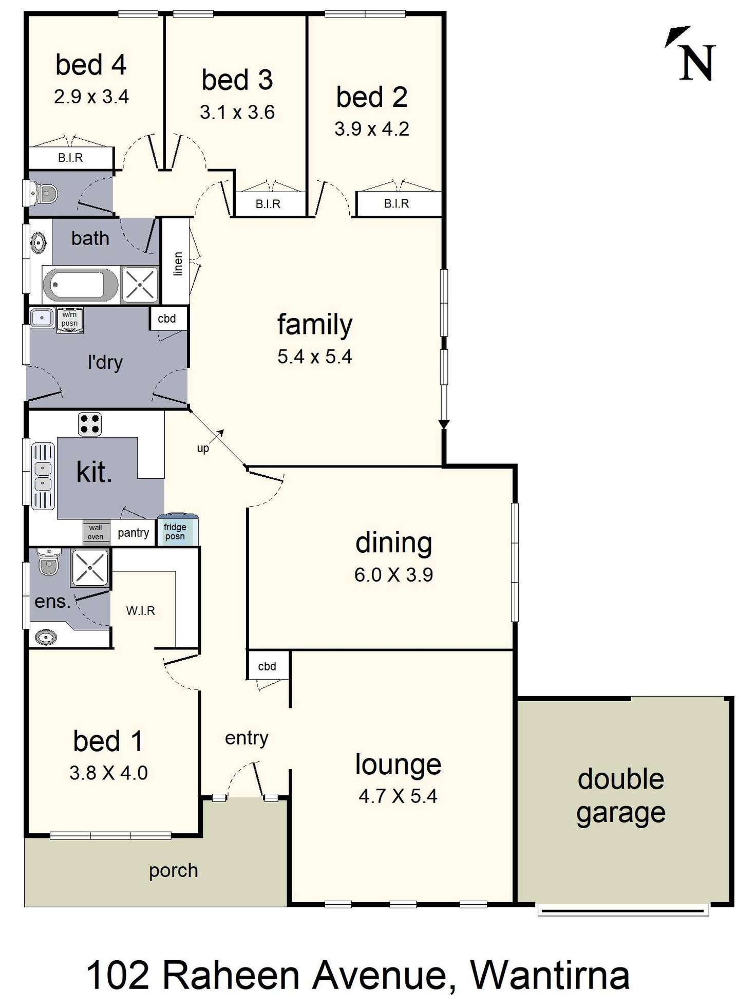 Floorplan of Homely house listing, 102 Raheen Avenue, Wantirna VIC 3152