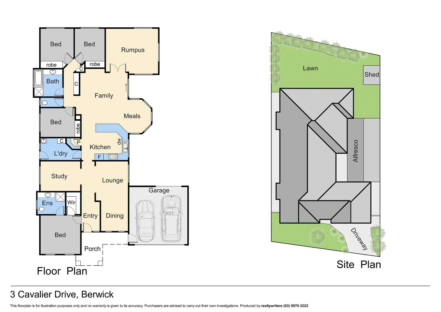 Floorplan of Homely house listing, 3 Cavalier Drive, Berwick VIC 3806