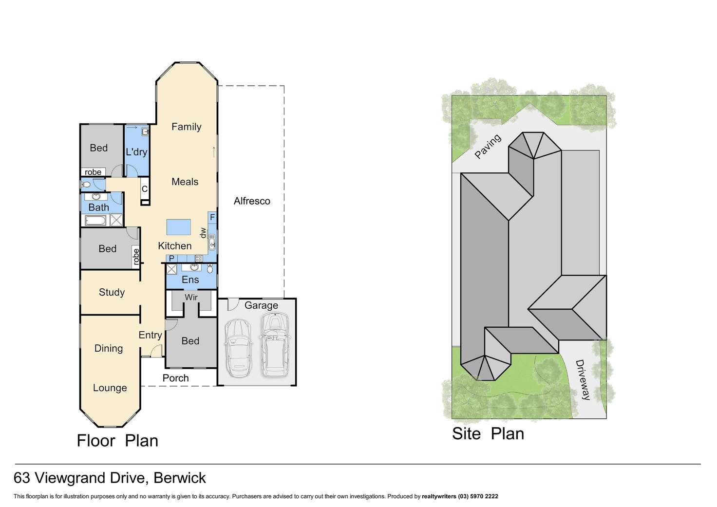 Floorplan of Homely house listing, 63 Viewgrand Drive, Berwick VIC 3806