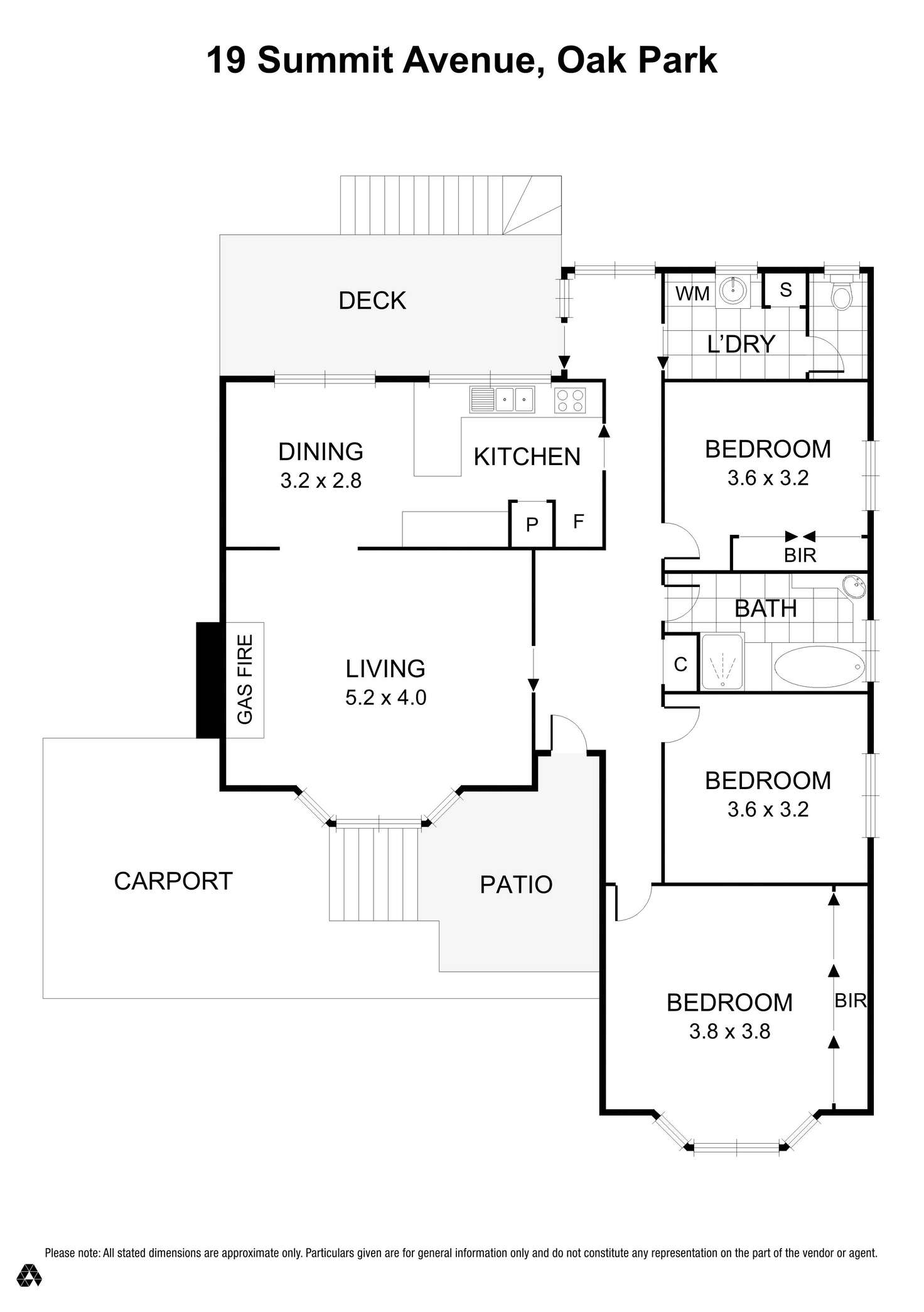 Floorplan of Homely house listing, 19 Summit Avenue, Oak Park VIC 3046