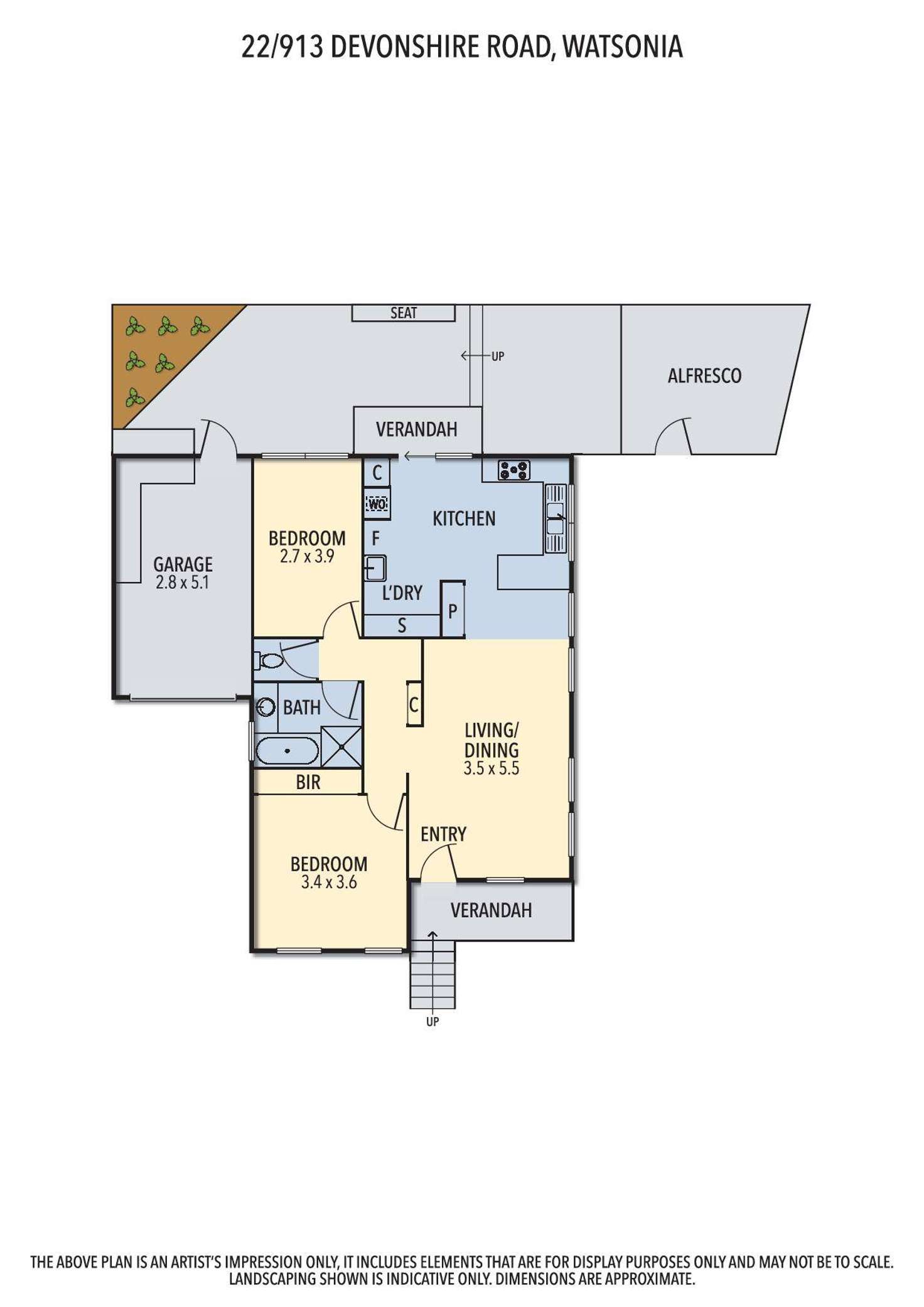 Floorplan of Homely unit listing, 22/9-13 Devonshire Road, Watsonia VIC 3087