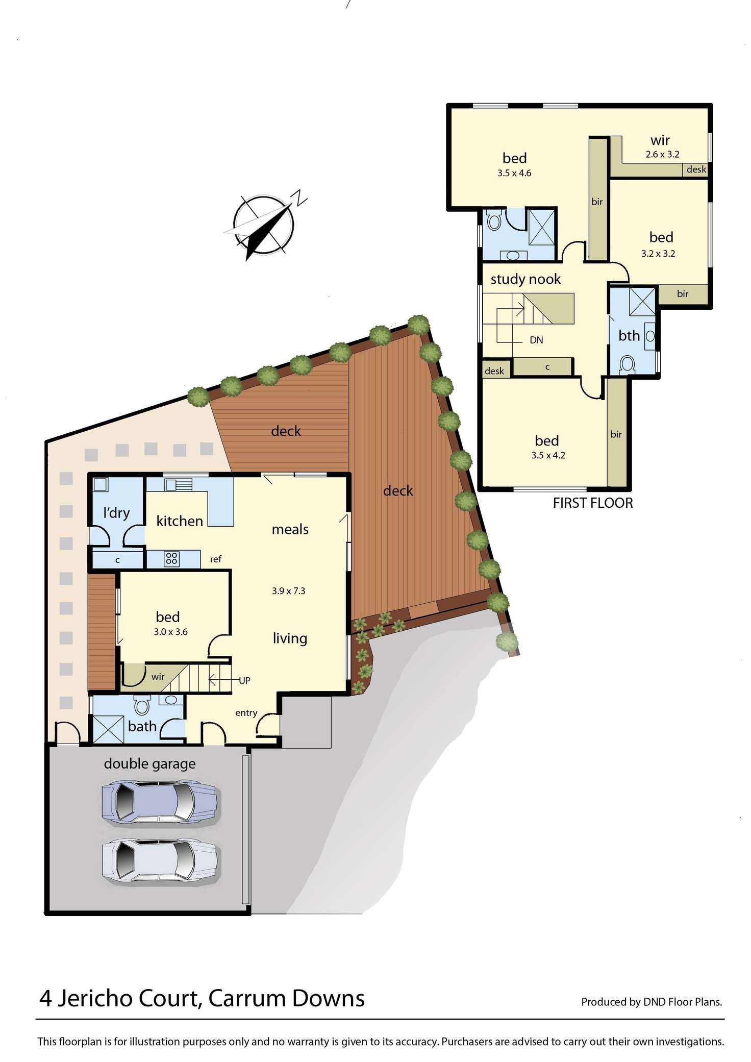 Floorplan of Homely house listing, 4 Jericho Court, Carrum Downs VIC 3201