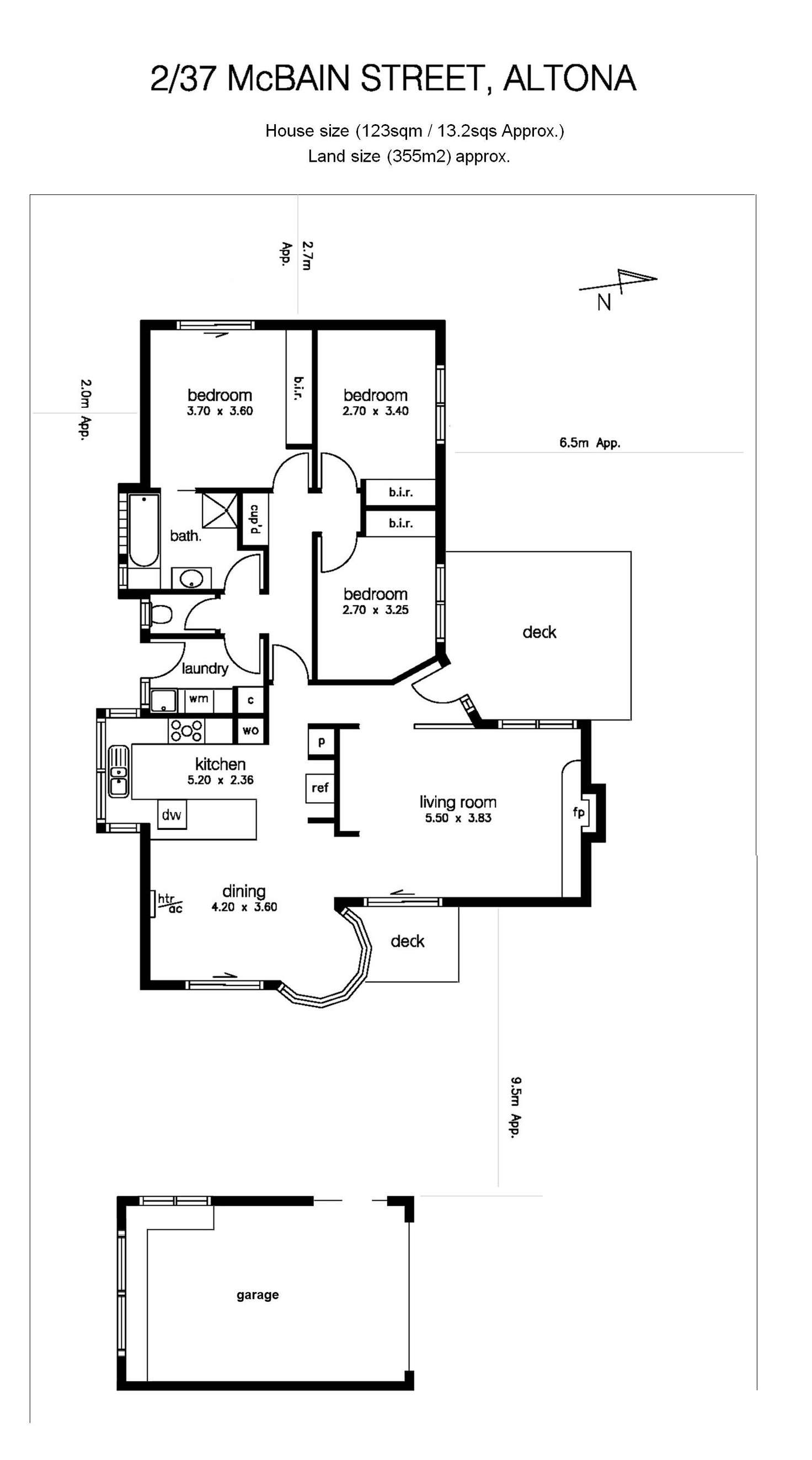 Floorplan of Homely unit listing, 2/37 McBain Street, Altona VIC 3018