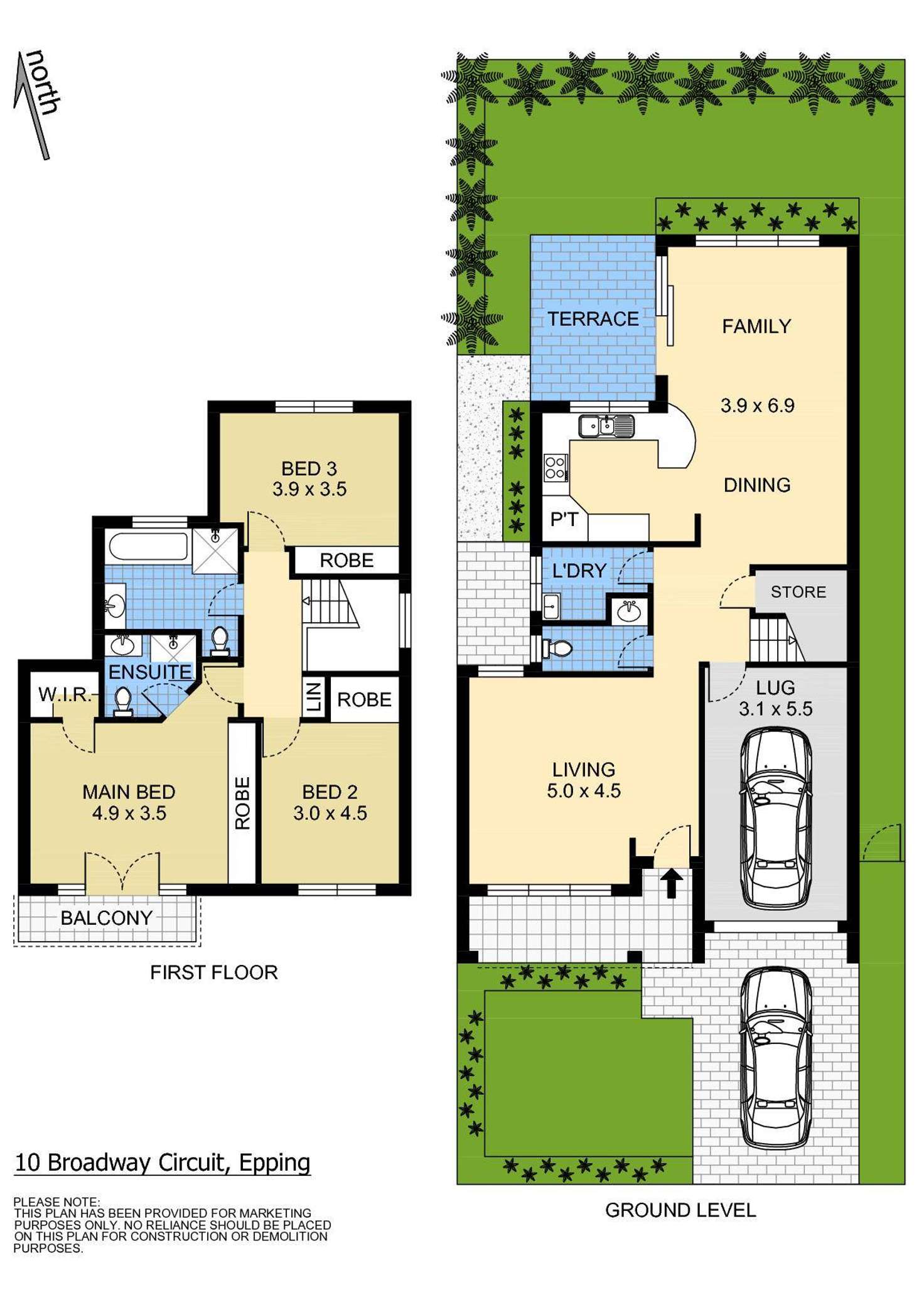 Floorplan of Homely house listing, 10 Broadway Circuit, Epping NSW 2121