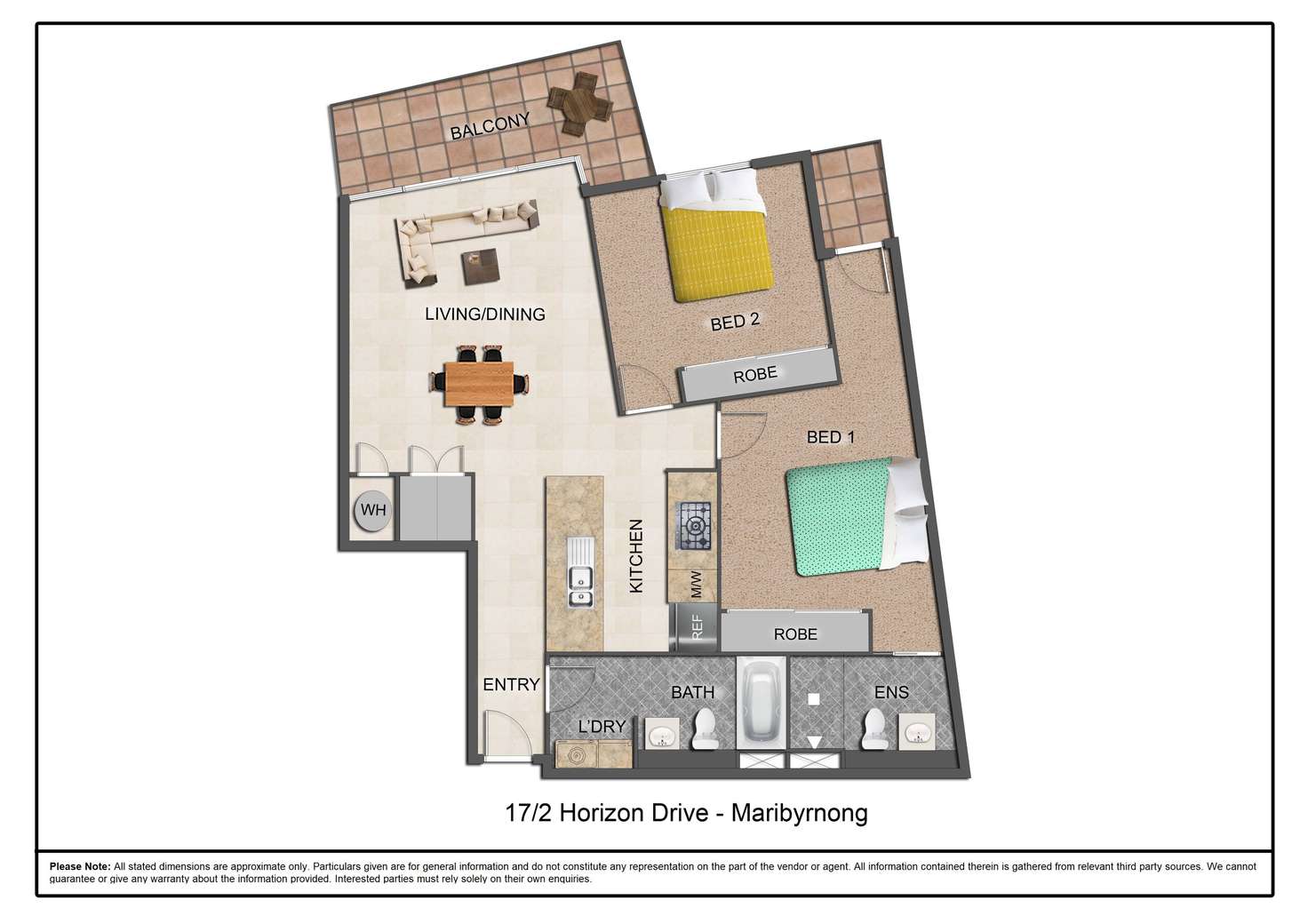 Floorplan of Homely apartment listing, 17/2 Horizon Drive, Maribyrnong VIC 3032